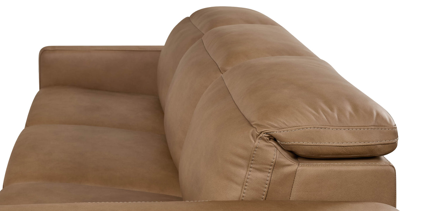 Caswell Leather Power Reclining Sofa Bassett