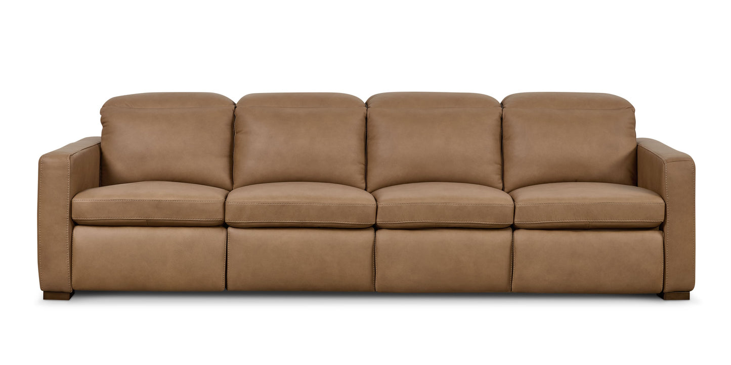 Caswell Leather Power Reclining Modular Sofa Bassett
