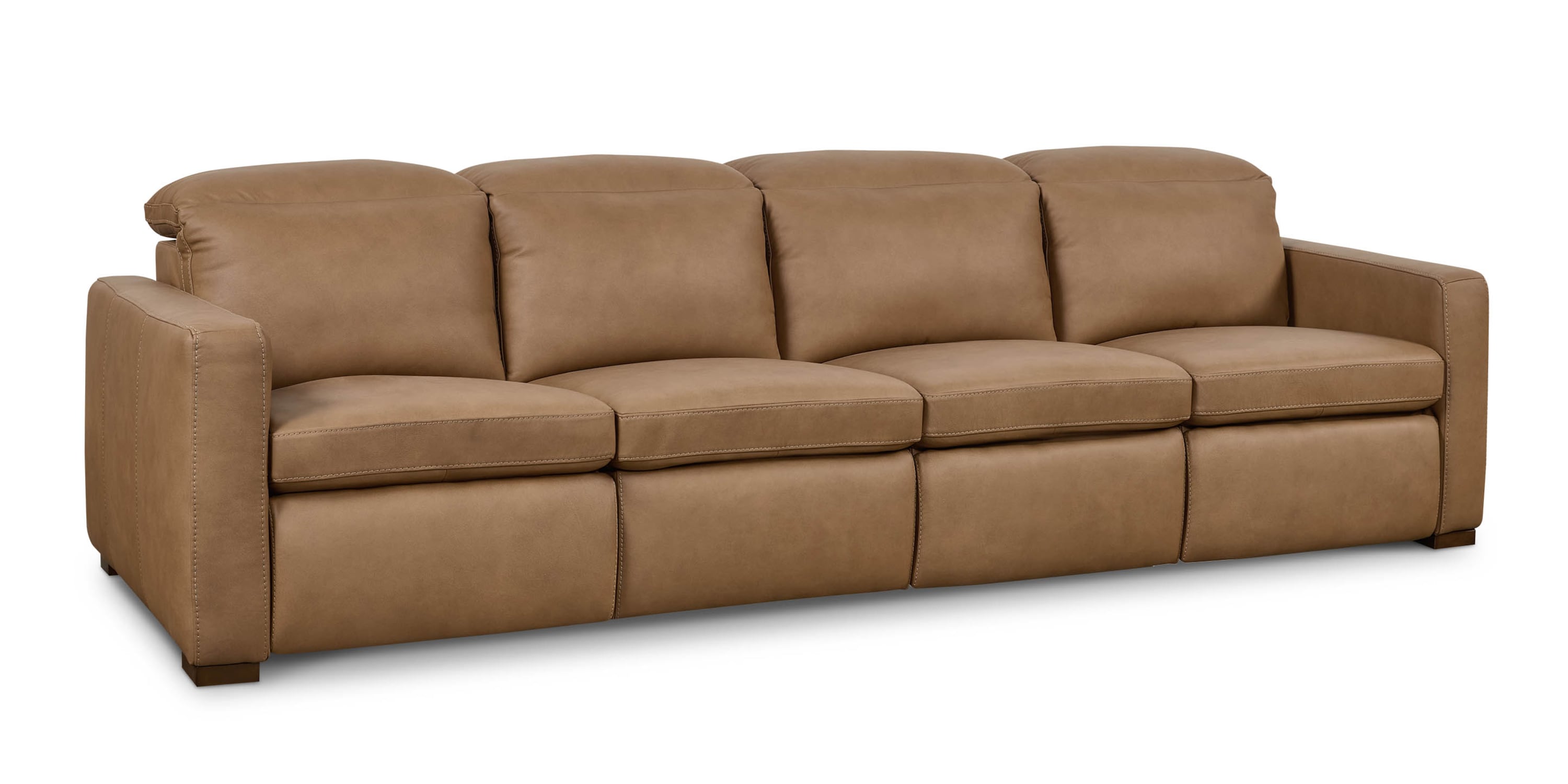 Caswell Leather Power Reclining Modular Sofa Bassett