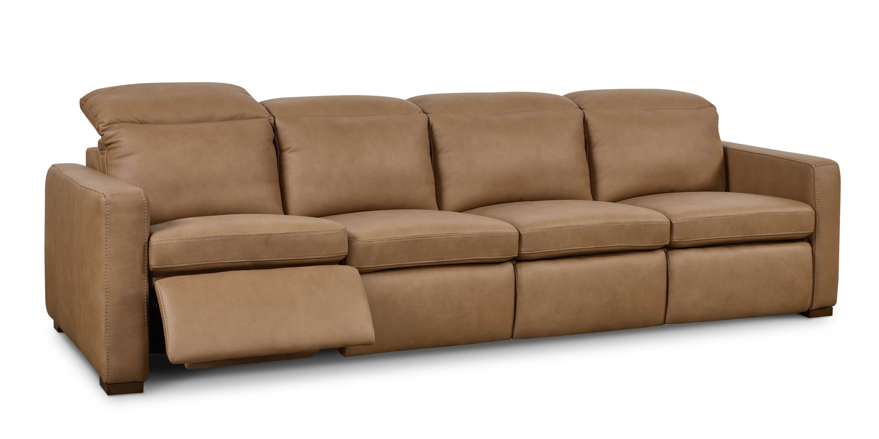Caswell Leather Power Reclining Modular Sofa Bassett