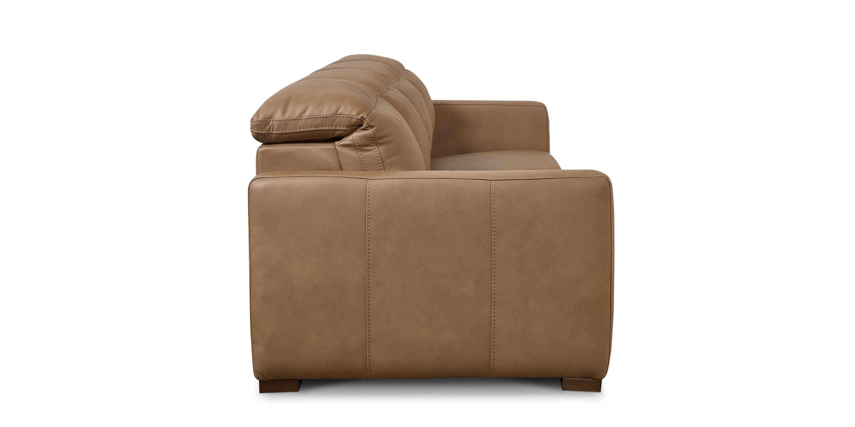 Caswell Leather Power Reclining Modular Sofa Bassett