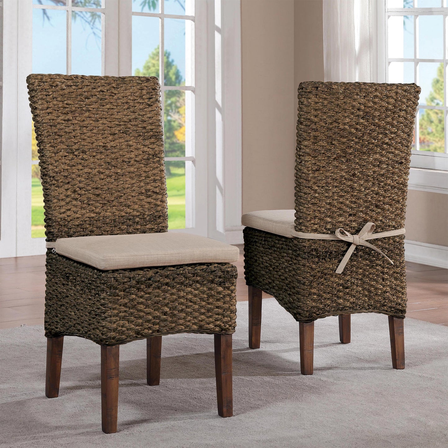 Mix-n-match Chairs Woven Side Uph Chair 2in Riverside Furniture Dining