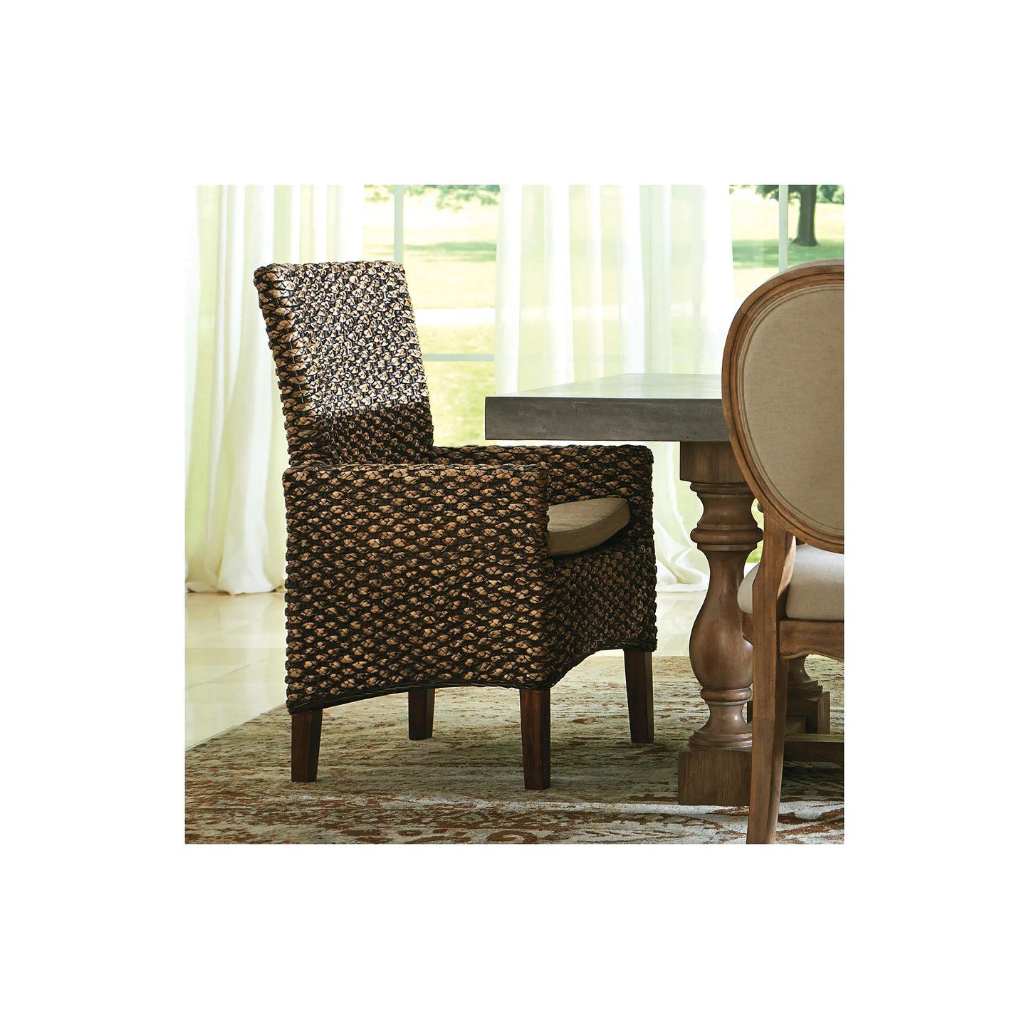 Mix-n-match Chairs Woven Arm Uph Chair 2in Riverside Furniture Dining