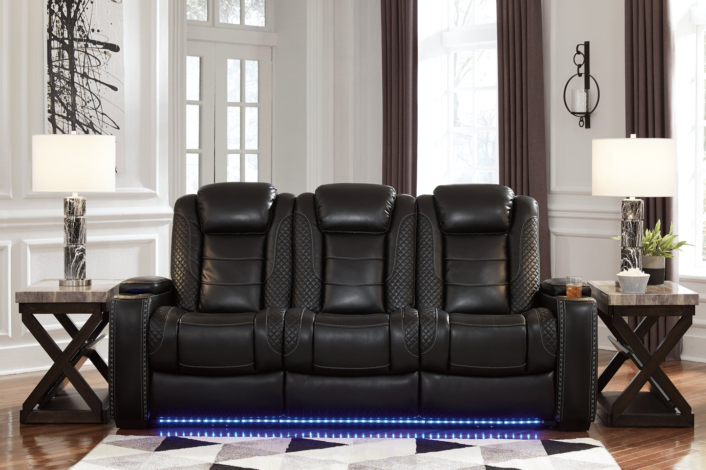 Party Time Power Reclining Sofa and Loveseat with Power Recliner