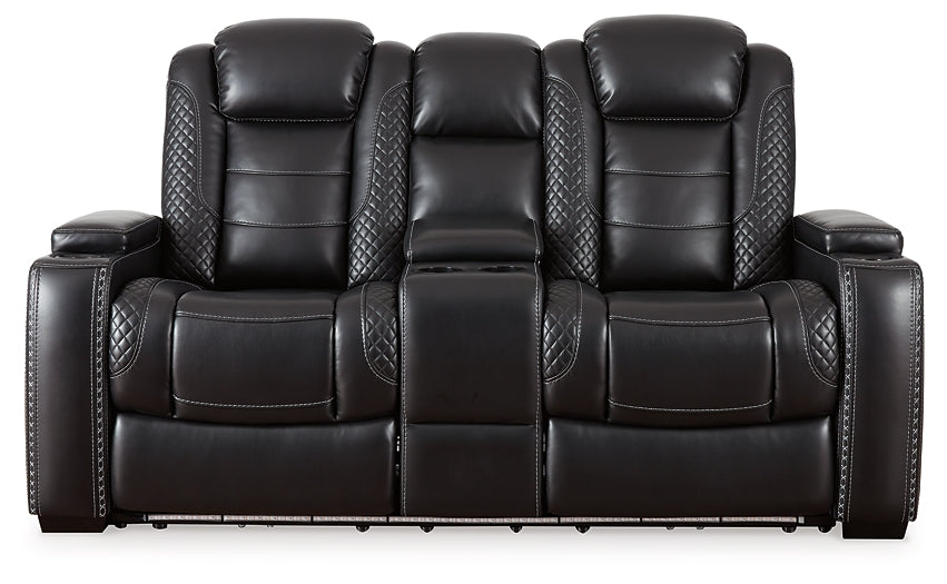 Party Time Power Reclining Loveseat with Console