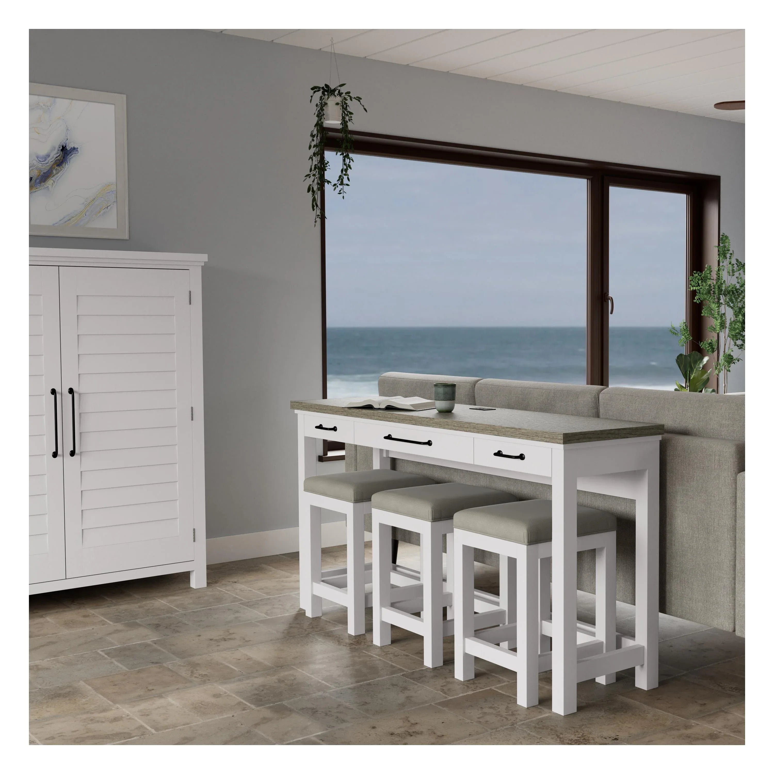 Cora Sofa Table W/3 Stools Riverside Furniture Tables