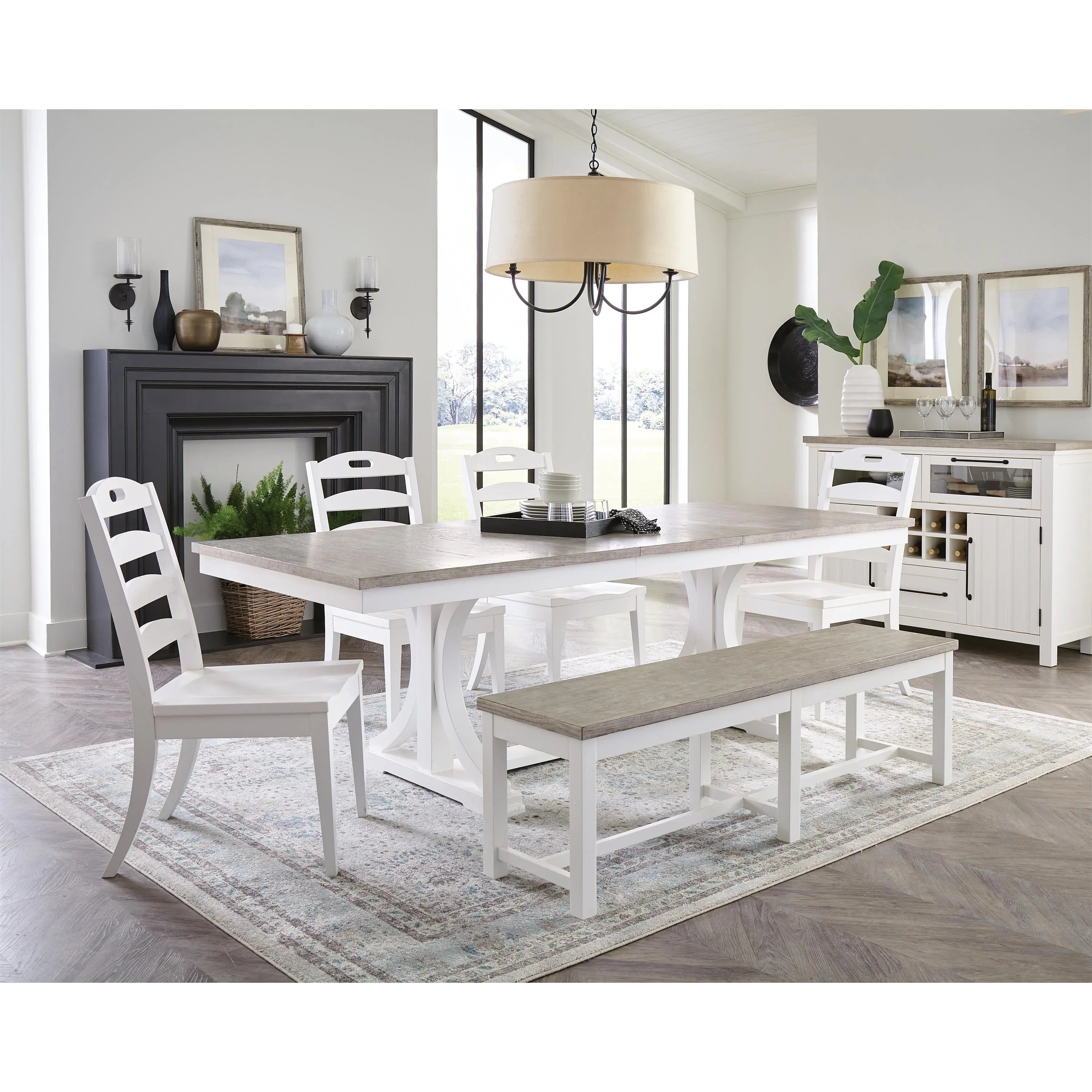 Cora Dining Bench 1in Riverside Furniture Dining