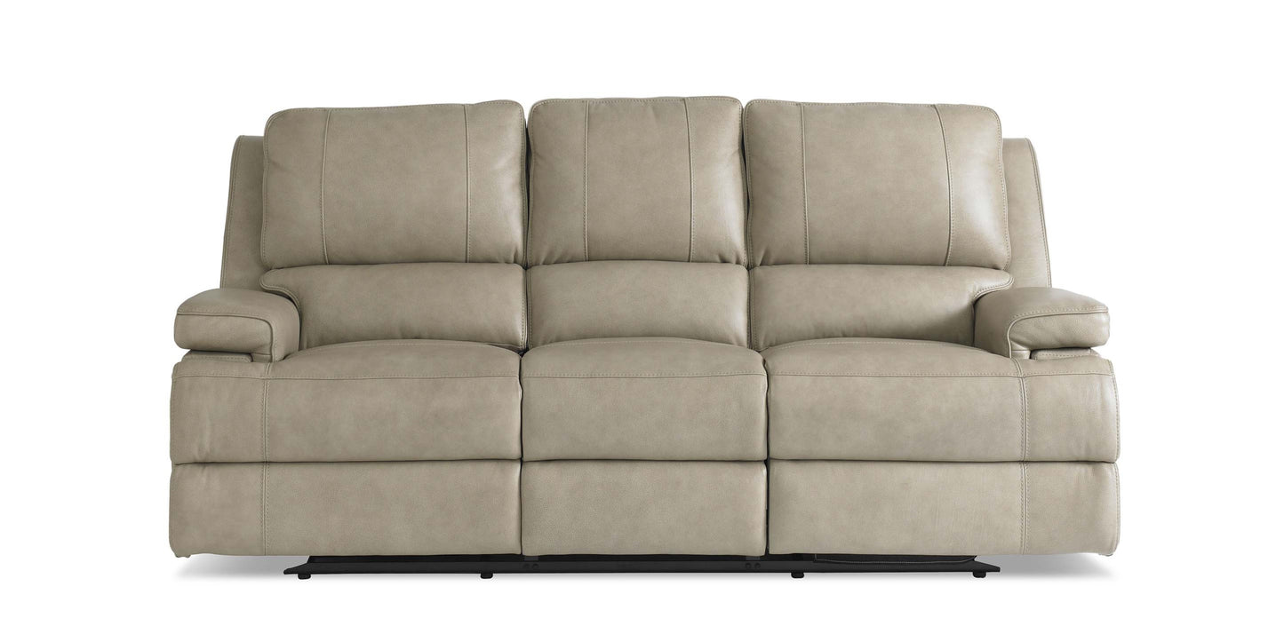 Parsons Leather Power Reclining Sofa Bassett