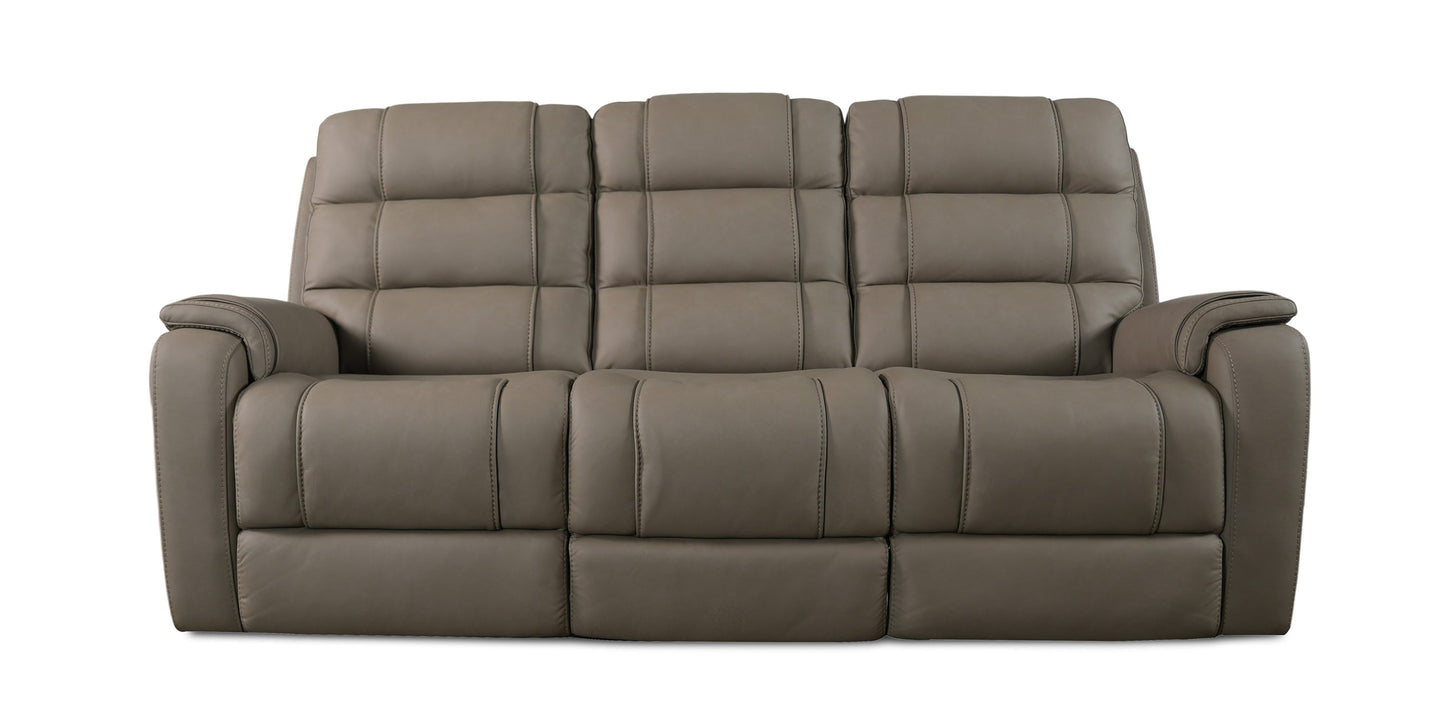 Wendell Leather Power Reclining Sofa Bassett