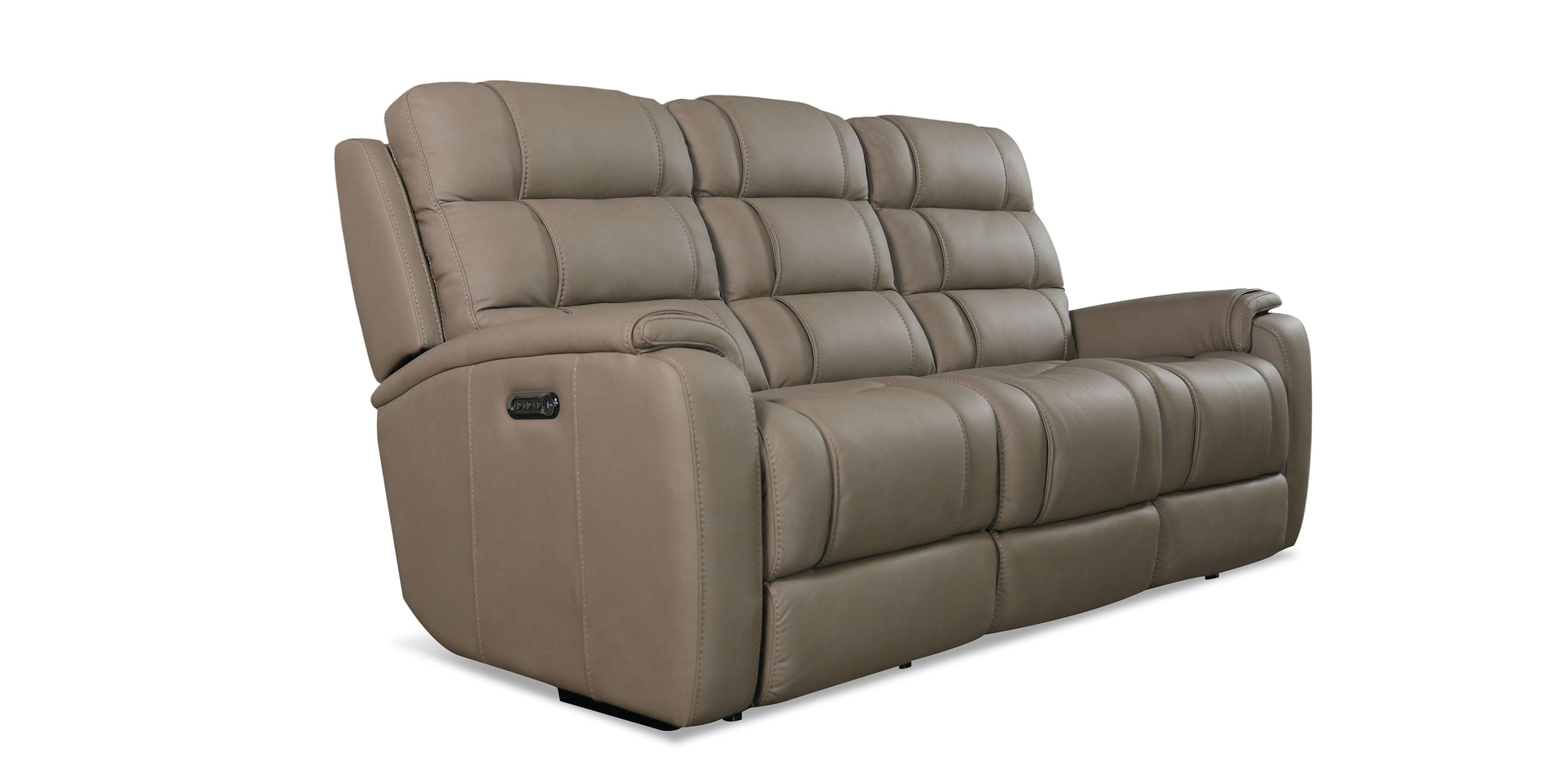 Wendell Leather Power Reclining Sofa Bassett
