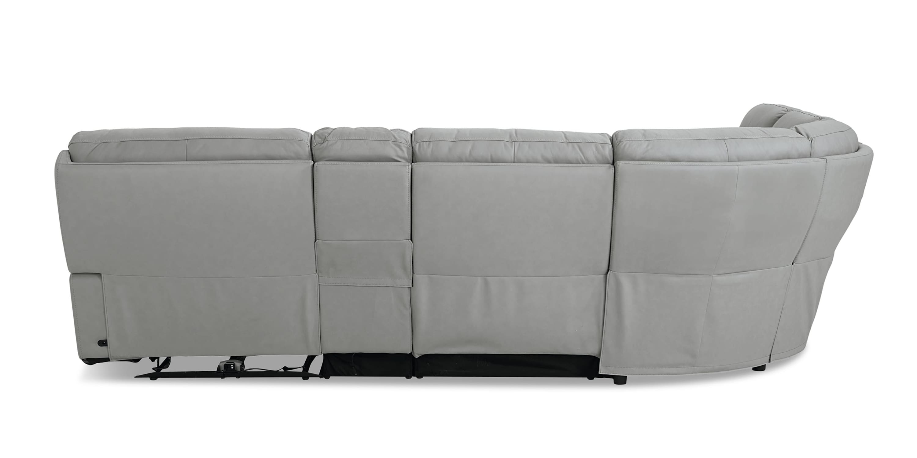 Fletcher Leather Power Reclining Sectional Bassett