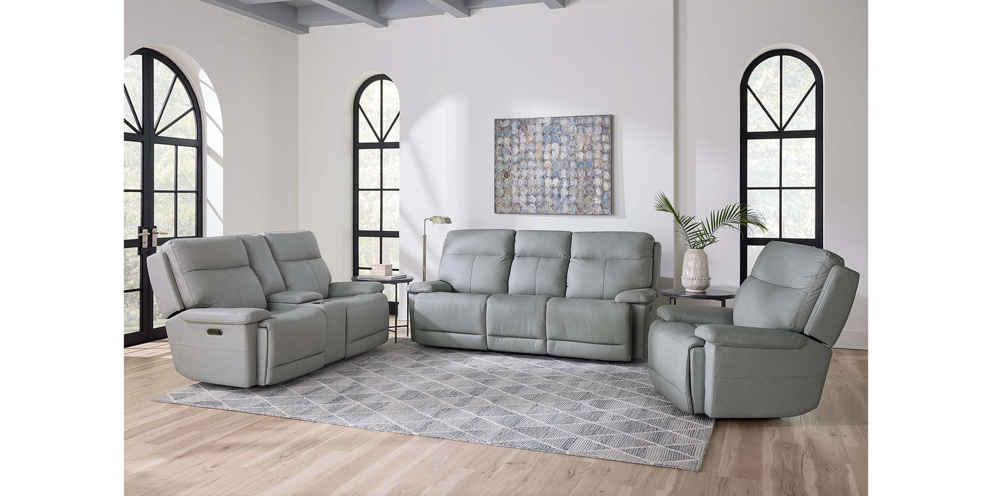 Bassett Fletcher Sofa with Power — Custom Fabric Reclining, Made in USA