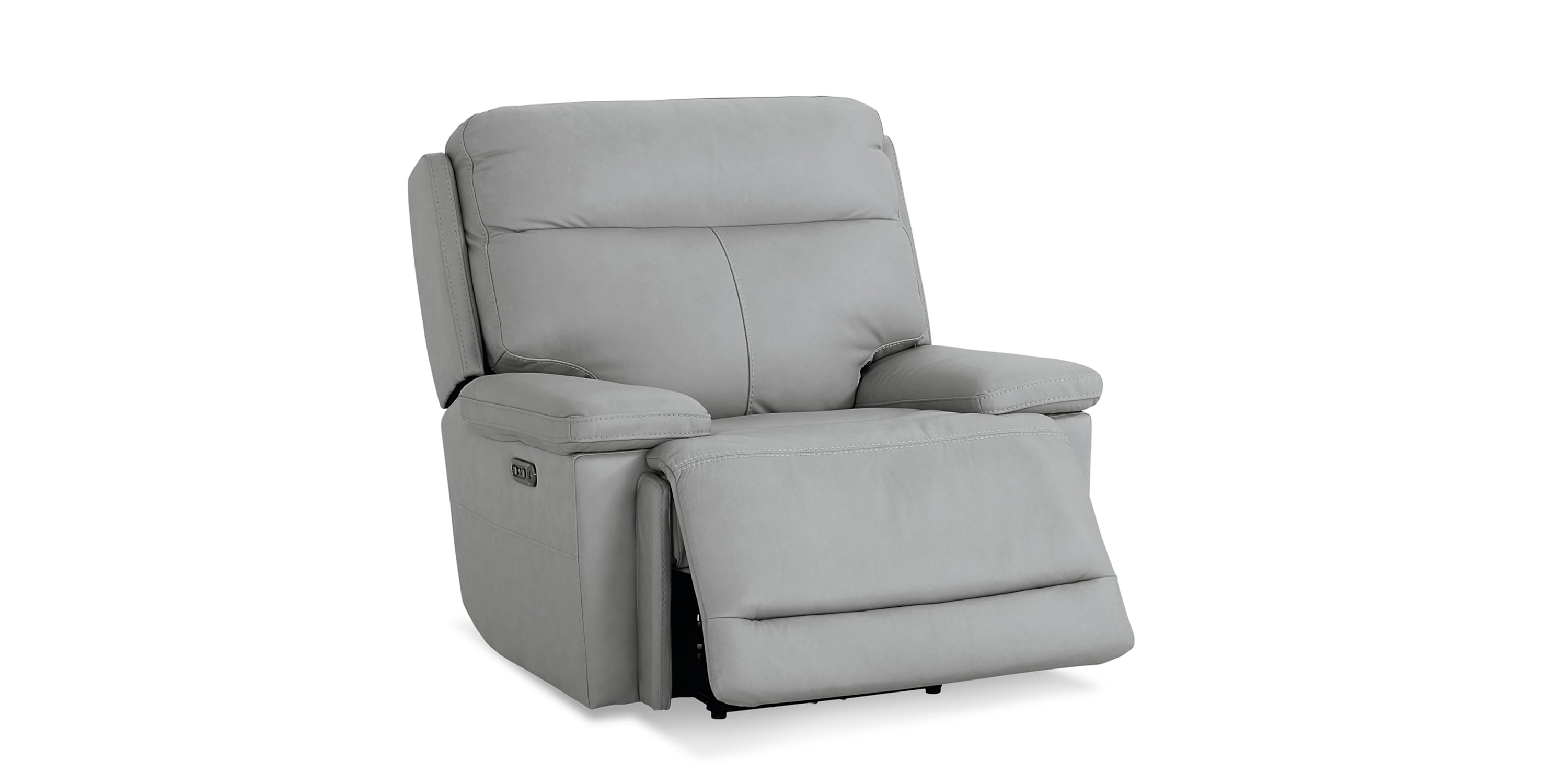 Fletcher Leather Power Recliner Bassett