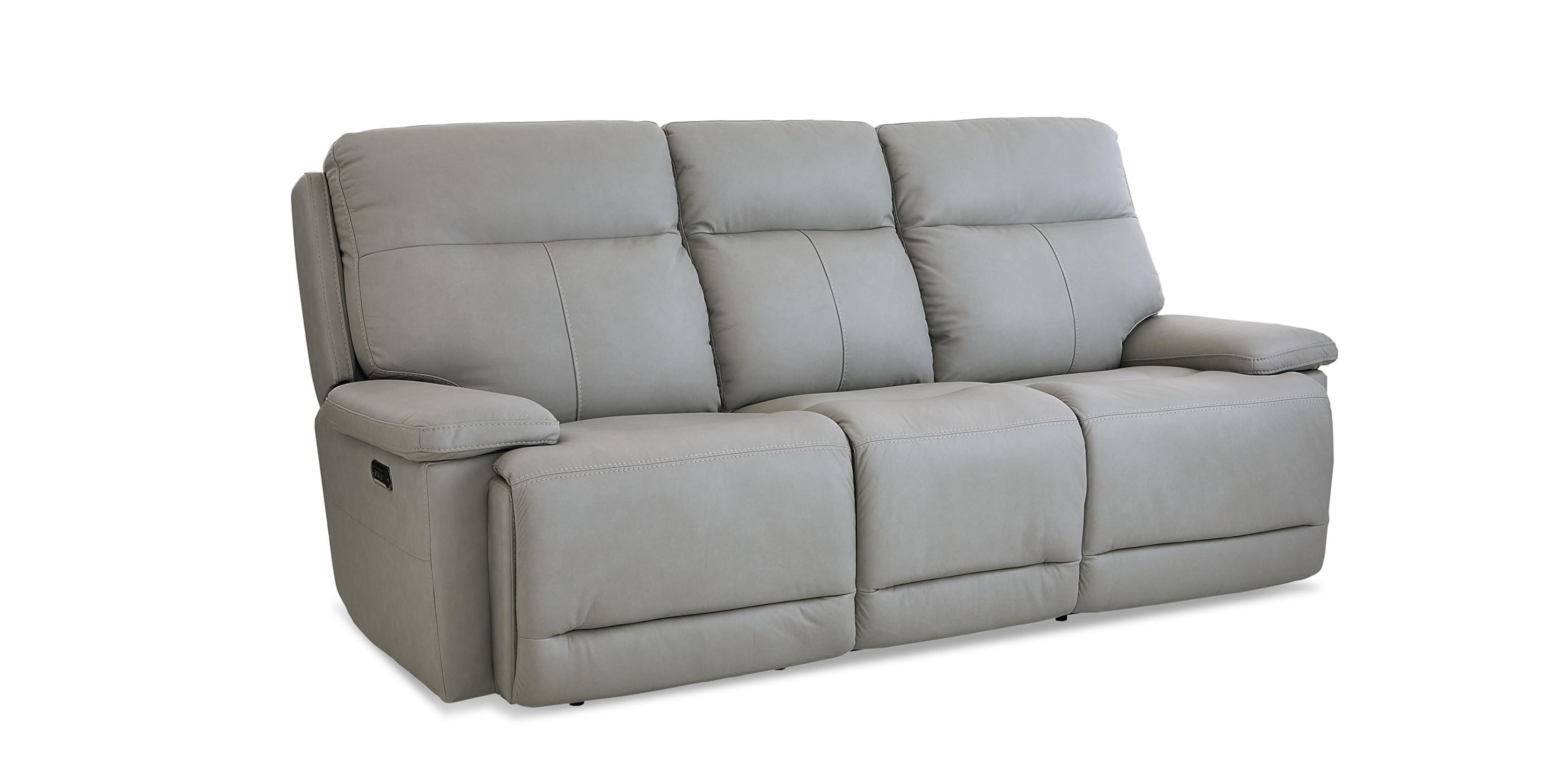 Fletcher Leather Power Reclining Sofa Bassett