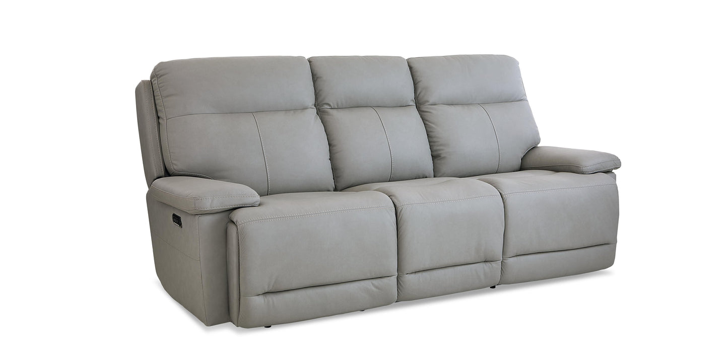 Fletcher Leather Power Reclining Sofa Bassett