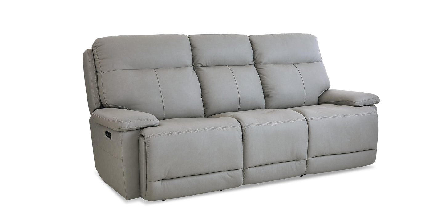 Bassett Fletcher Sofa with Power — Custom Fabric Reclining, Made in USA