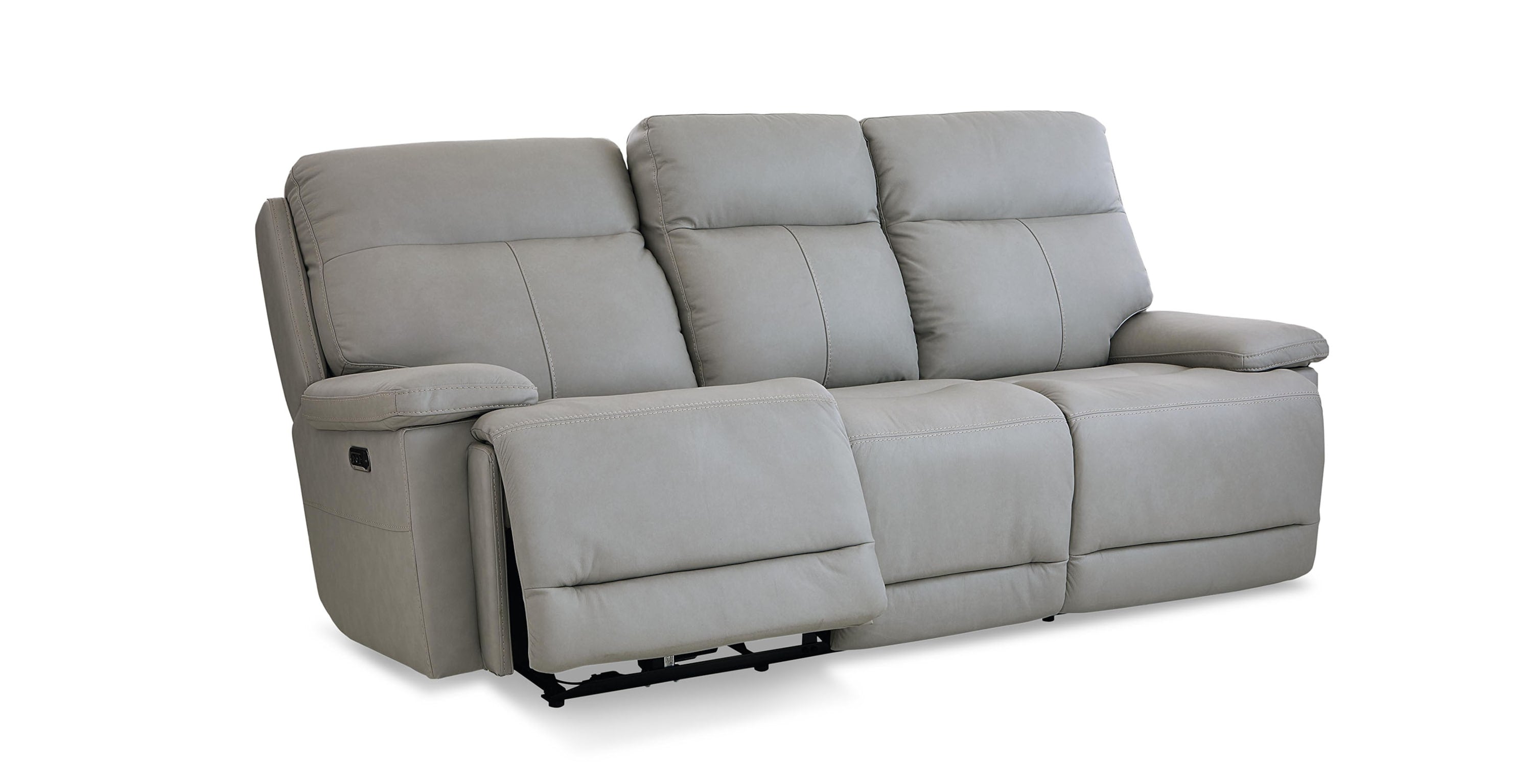Fletcher Leather Power Reclining Sofa Bassett