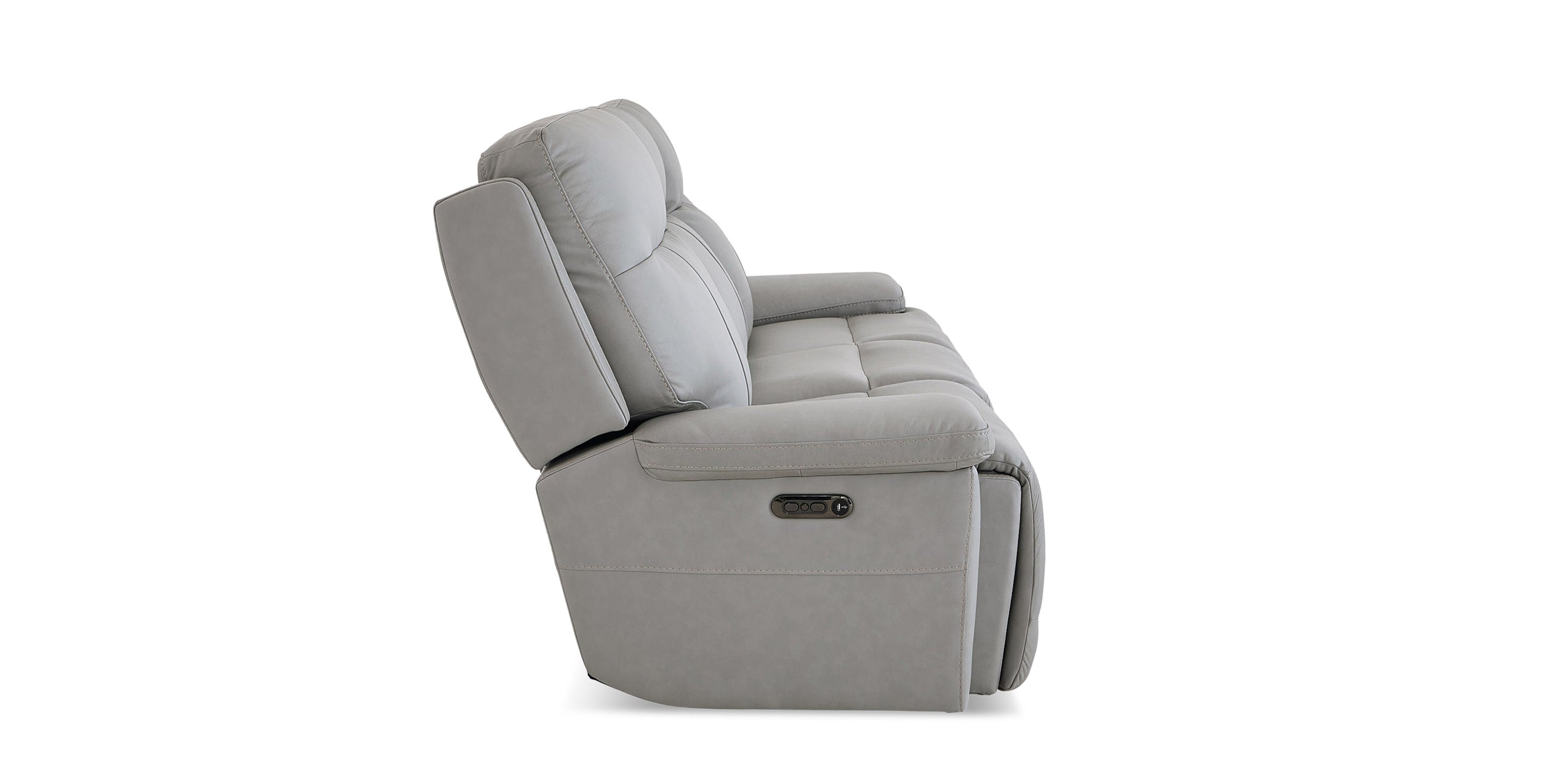 Fletcher Leather Power Reclining Sofa Bassett
