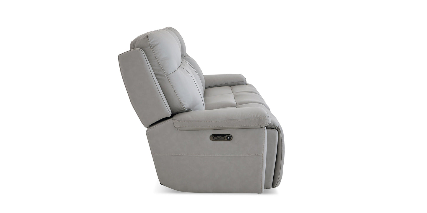 Bassett Fletcher Sofa with Power — Custom Fabric Reclining, Made in USA