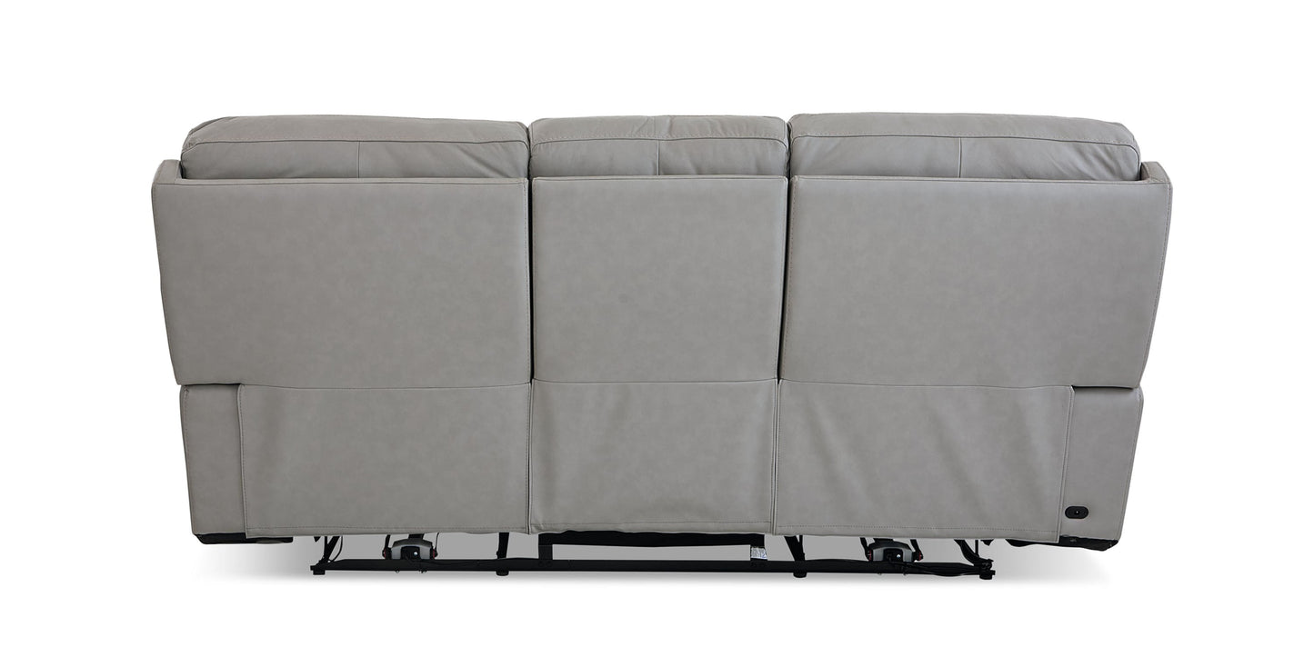 Fletcher Leather Power Reclining Sofa Bassett