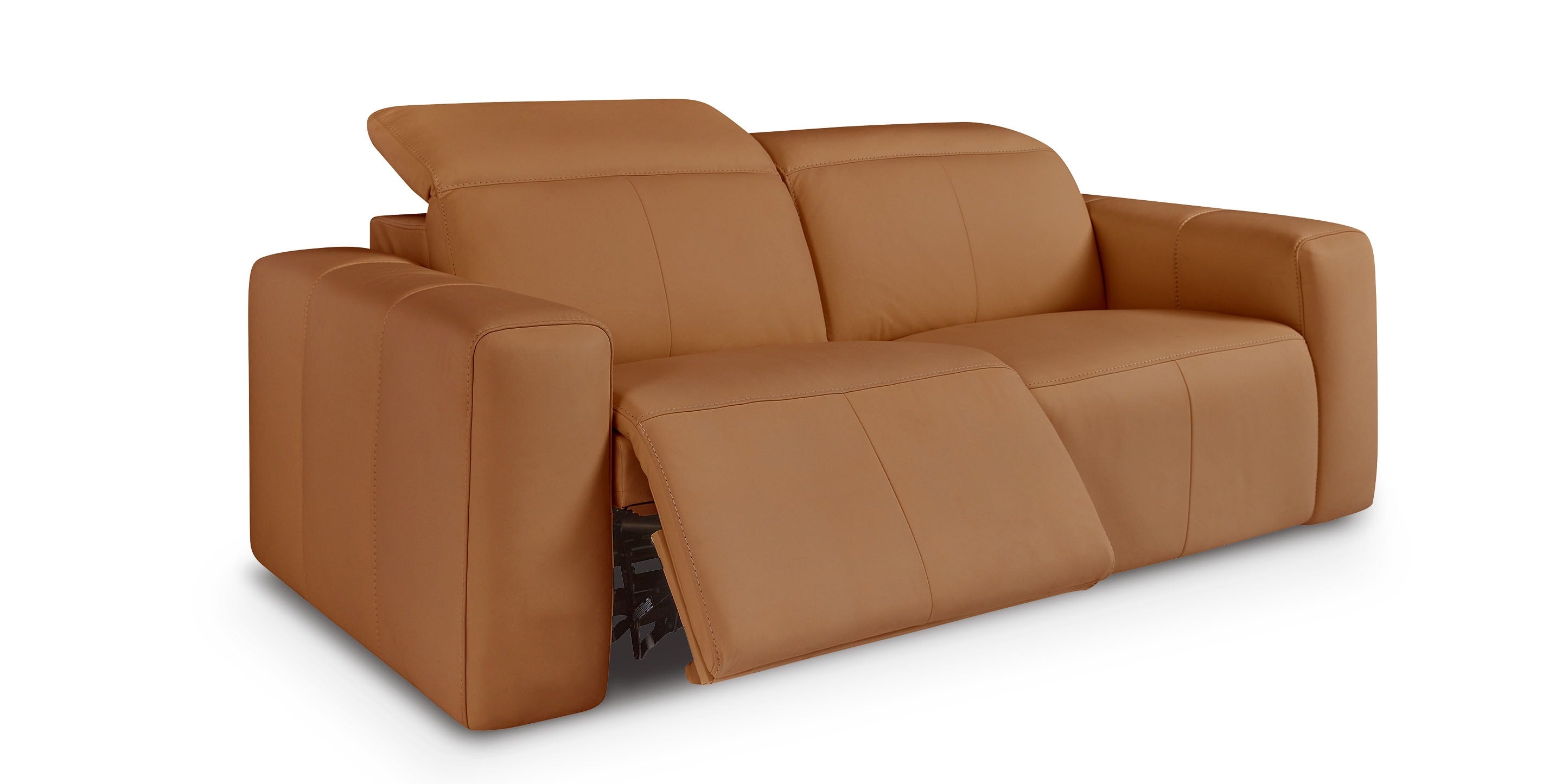 Bassett Airy Loveseat — Power Reclining, Top-Grain Leather Bassett Reclining Sofa