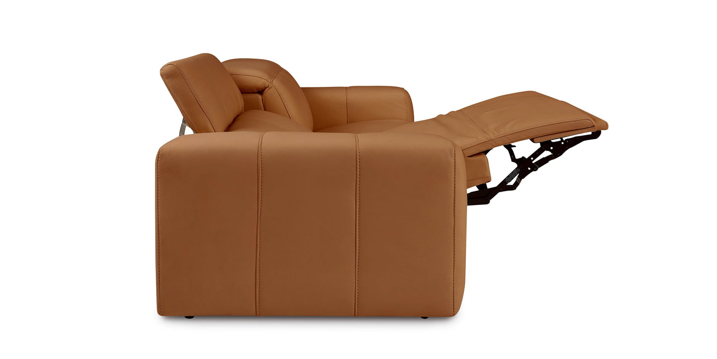 Bassett Airy Loveseat — Power Reclining, Top-Grain Leather Bassett Reclining Sofa