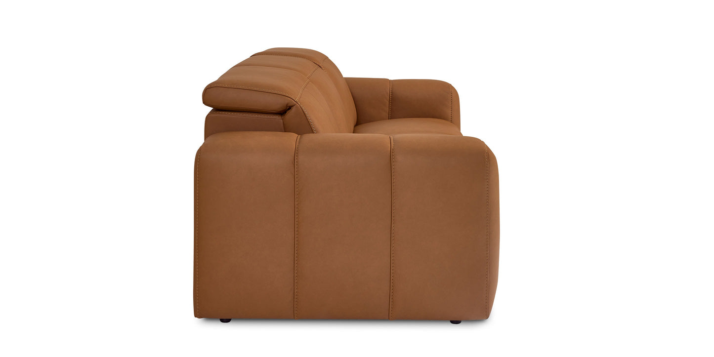 Bassett Airy Sofa — Power Reclining, Top-Grain Leather Bassett Reclining Sofa