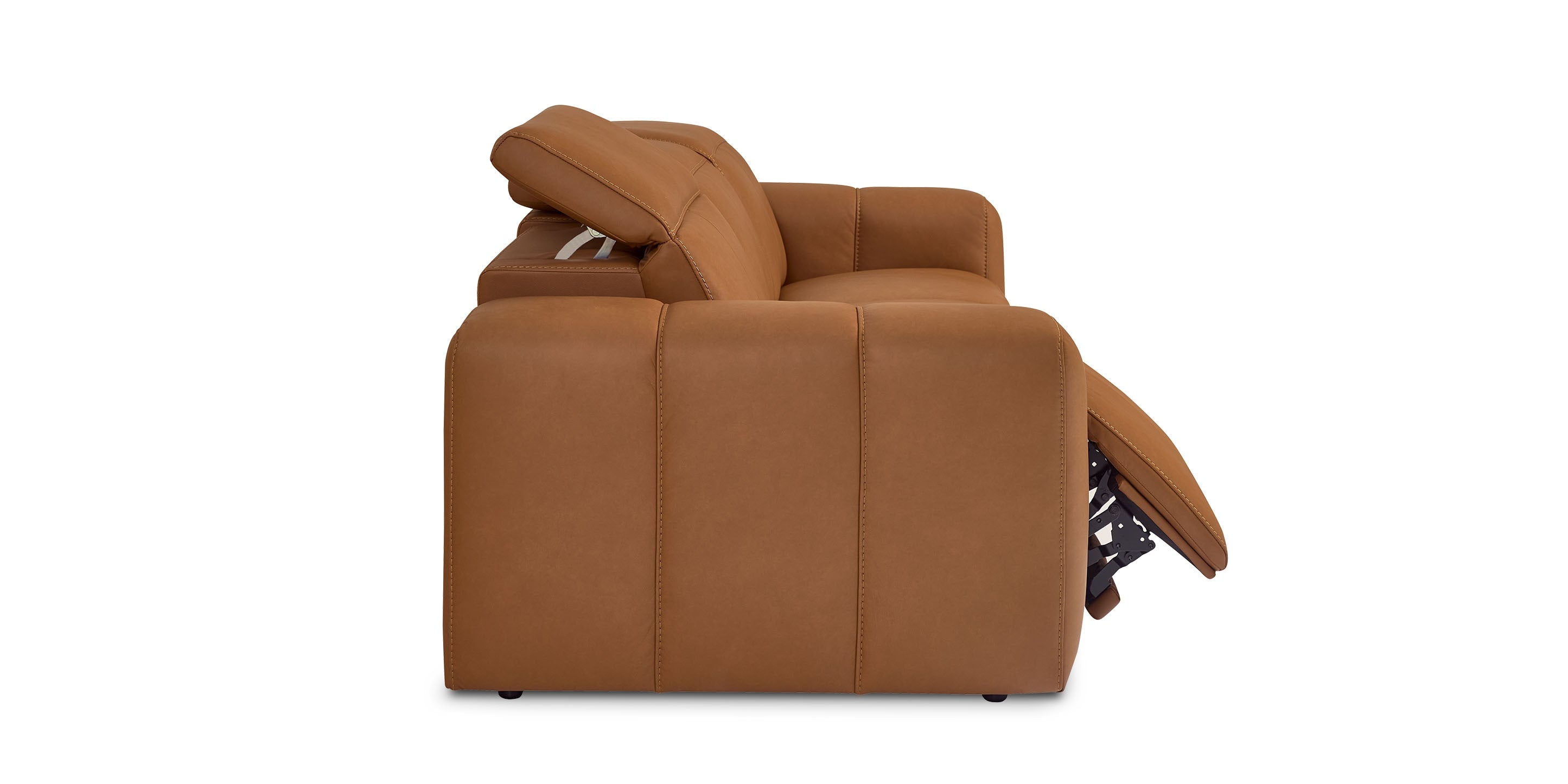 Bassett Airy Sofa — Power Reclining, Top-Grain Leather Bassett Reclining Sofa