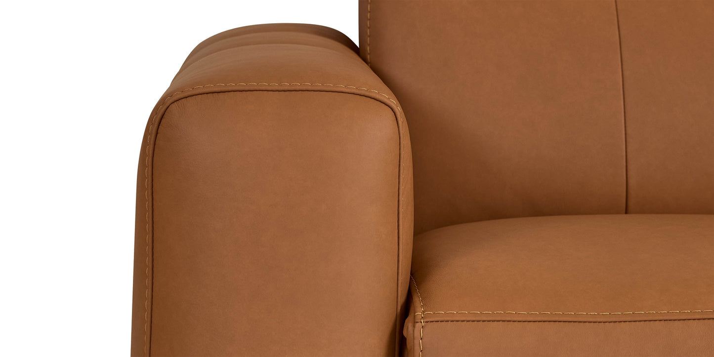 Bassett Airy Sofa — Power Reclining, Top-Grain Leather Bassett Reclining Sofa