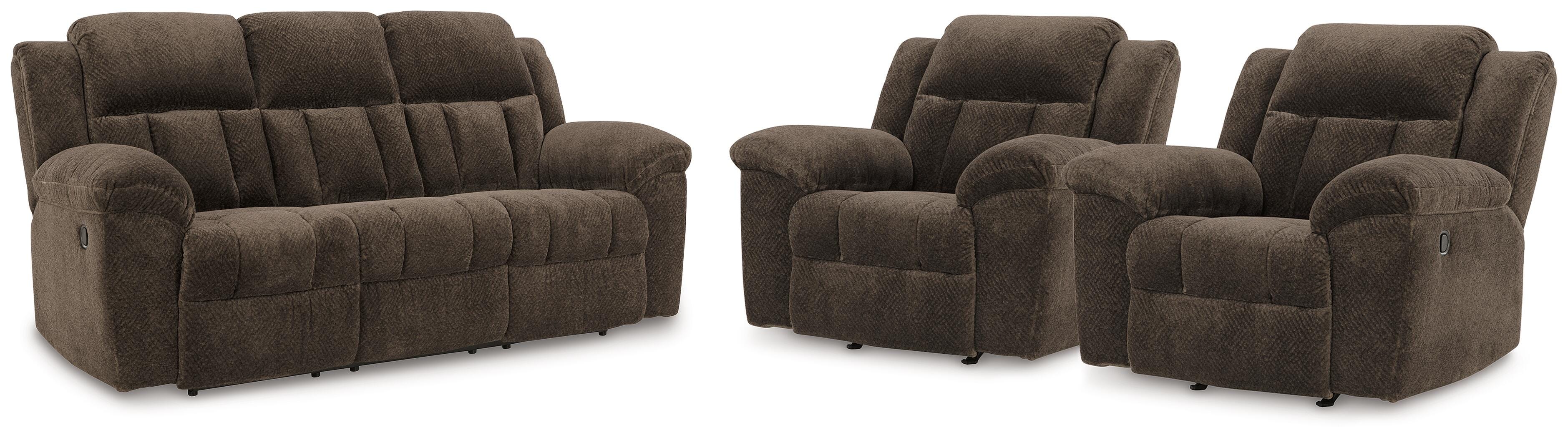 Frohn Reclining Sofa and 2 Recliners — 3-Piece Set Signature Design by Ashley® Living Room