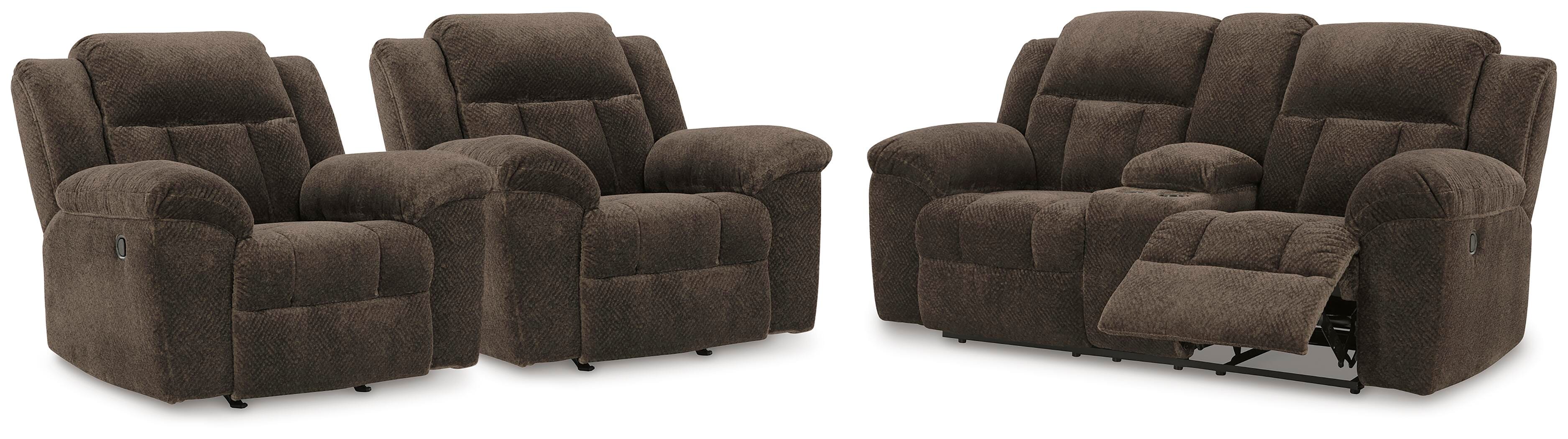 Frohn Reclining Loveseat and 2 Recliners — 3-Piece Set Signature Design by Ashley® Living Room