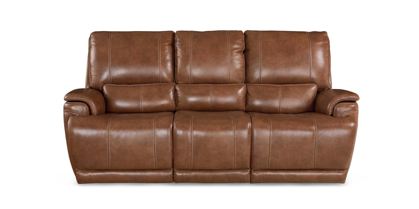 Burlington Leather Power Reclining Sofa