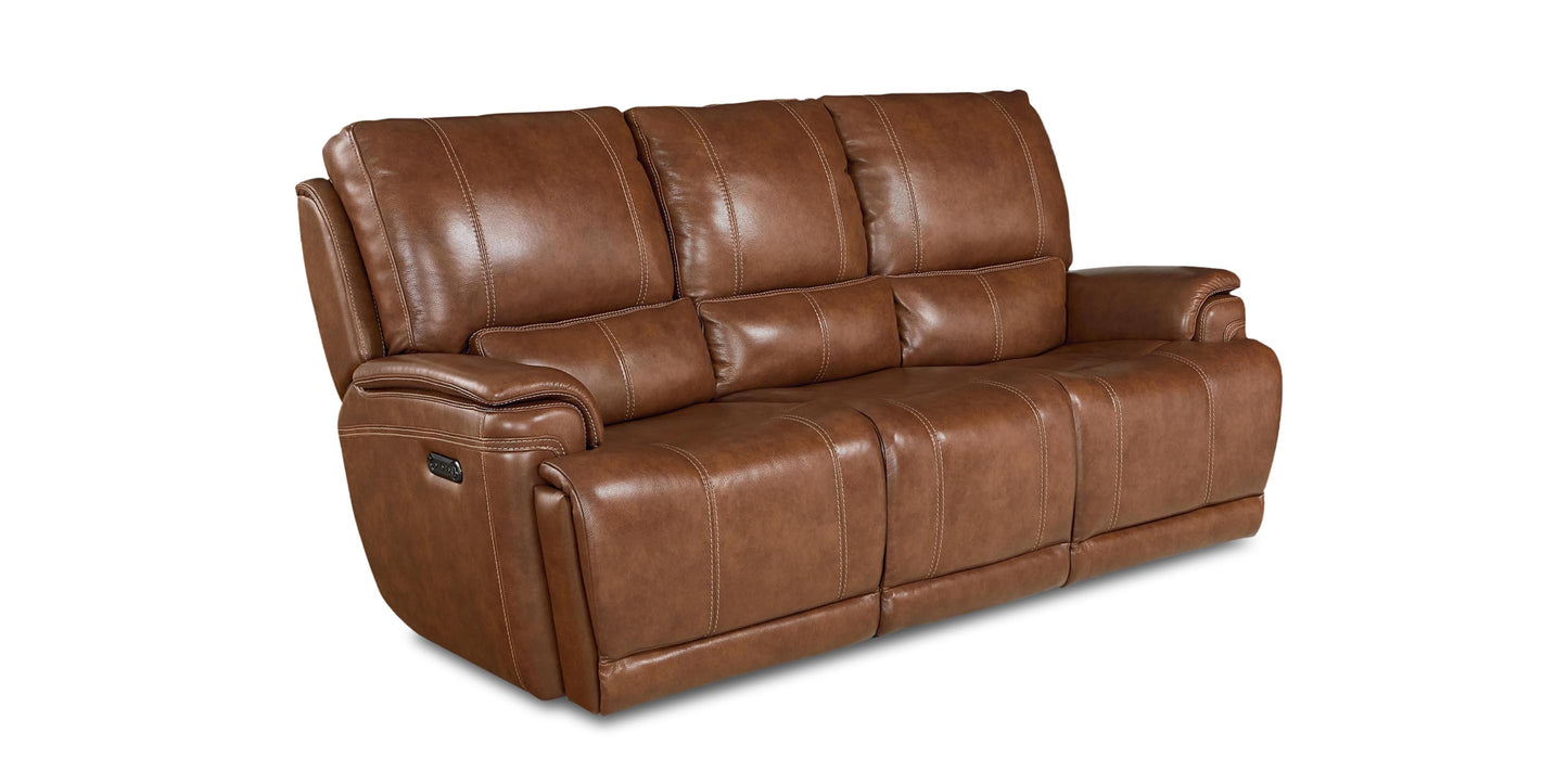 Burlington Leather Power Reclining Sofa