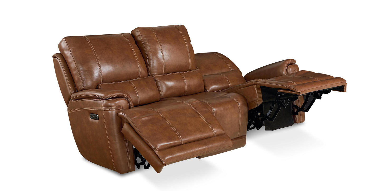 Burlington Leather Power Reclining Sofa