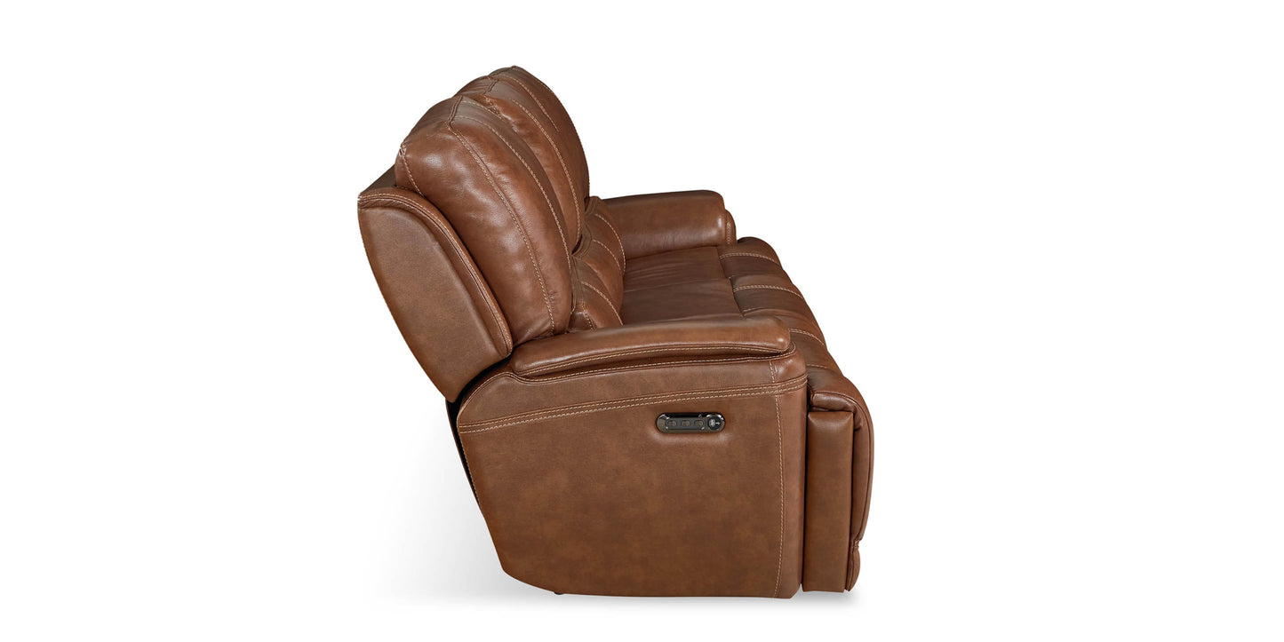 Burlington Leather Power Reclining Sofa