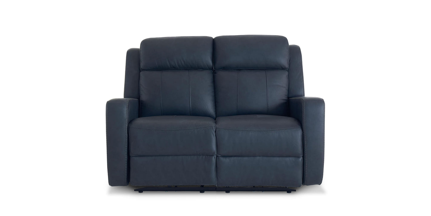 Norwood Leather Power Reclining Loveseat Bassett