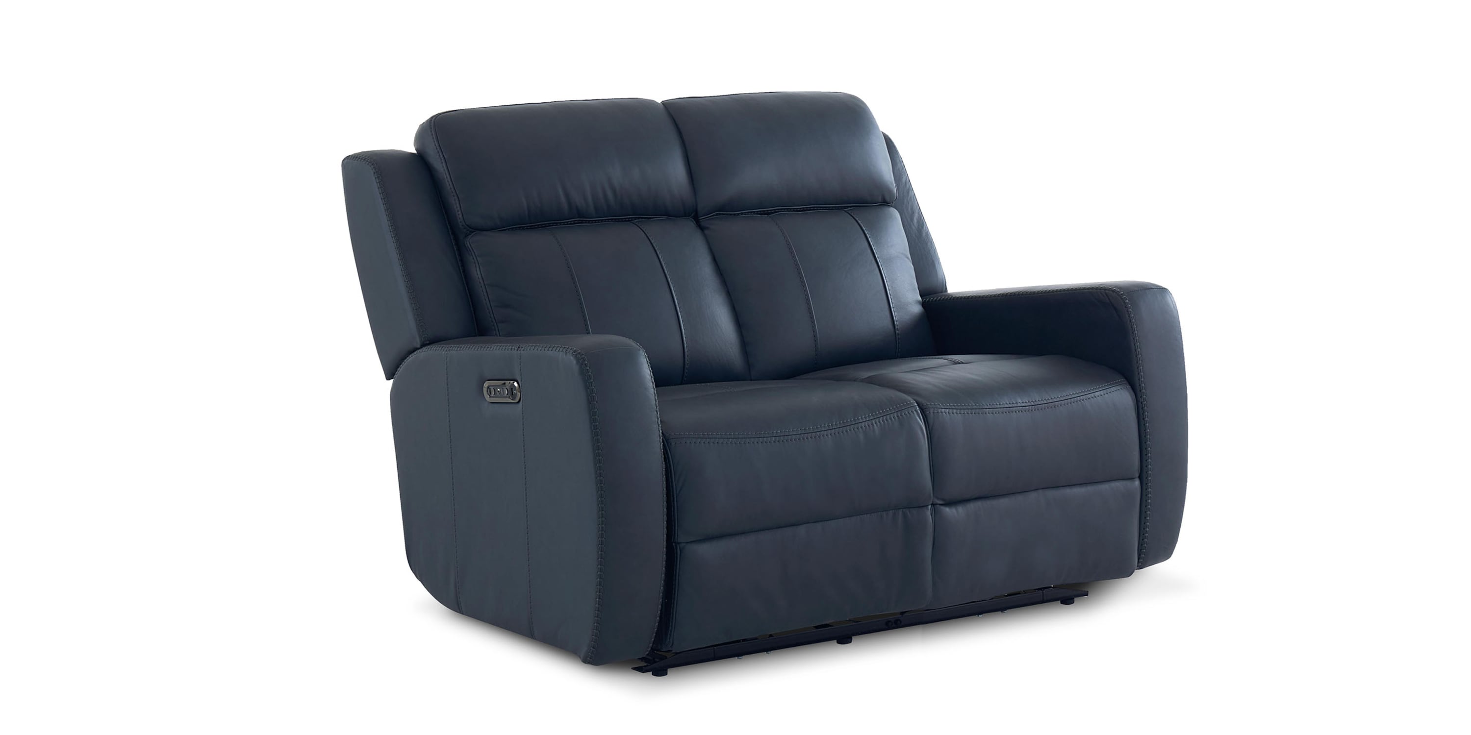 Norwood Leather Power Reclining Loveseat Bassett
