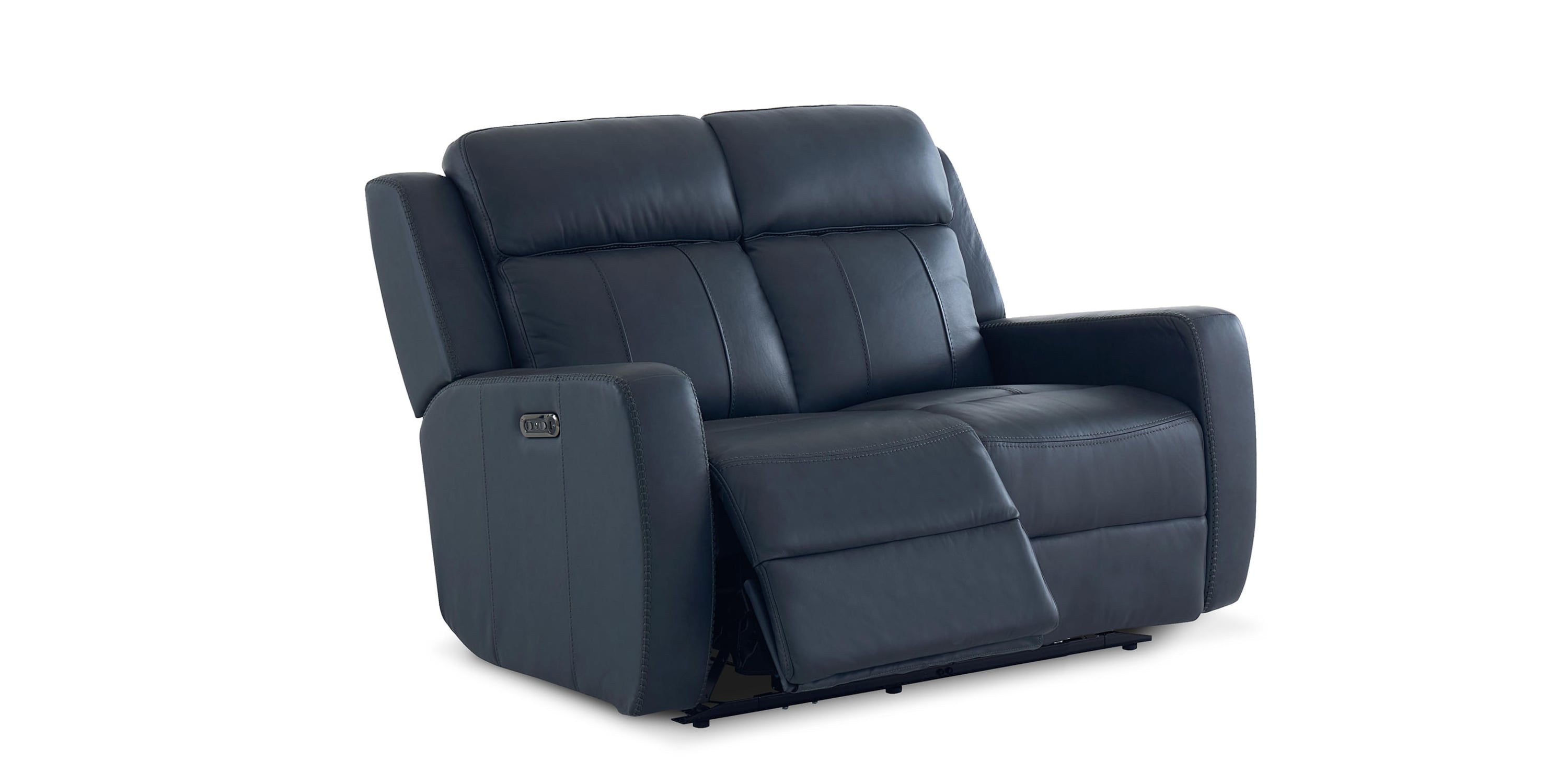 Norwood Leather Power Reclining Loveseat Bassett