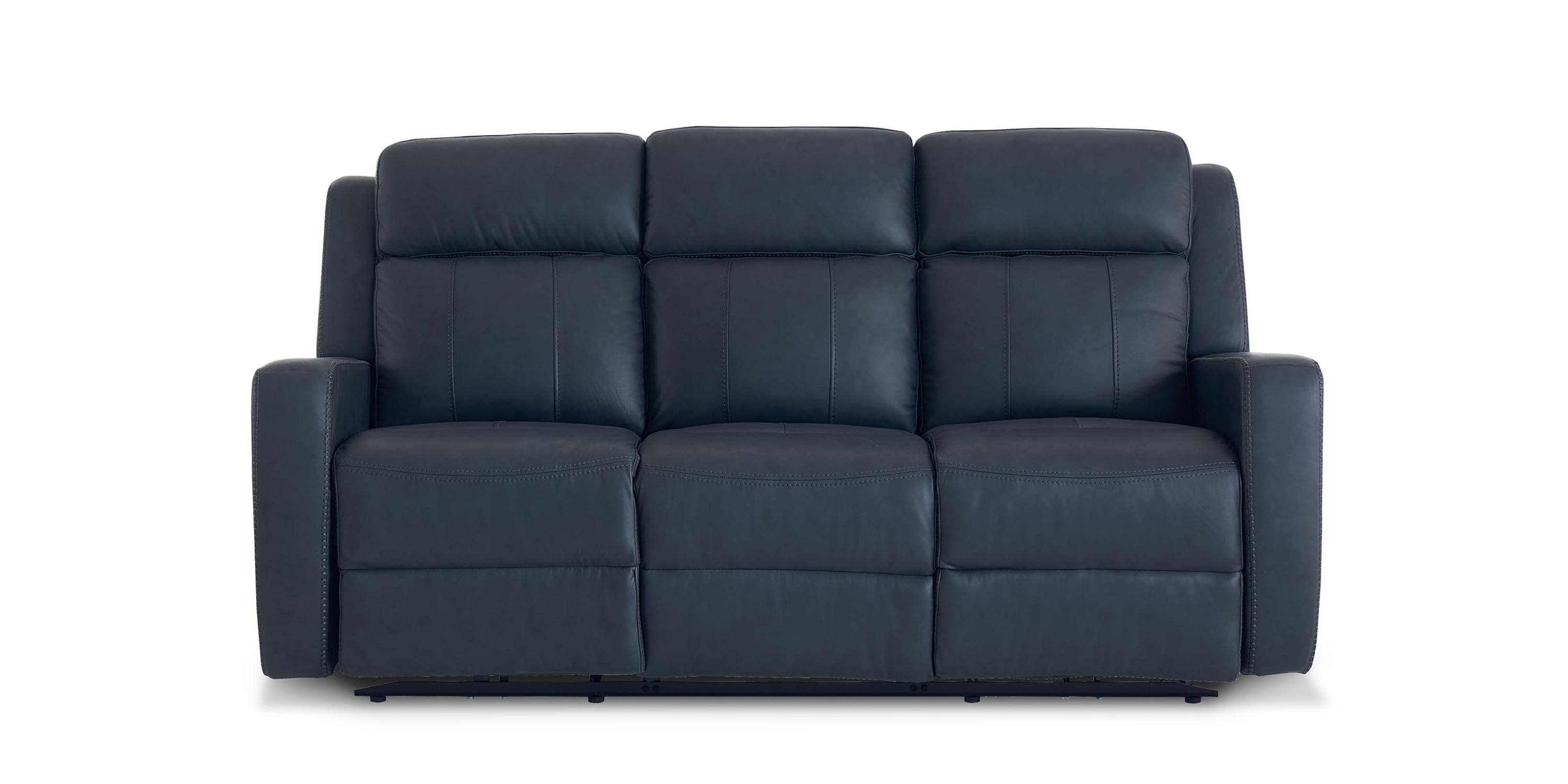 Norwood Leather Power Reclining Sofa Bassett
