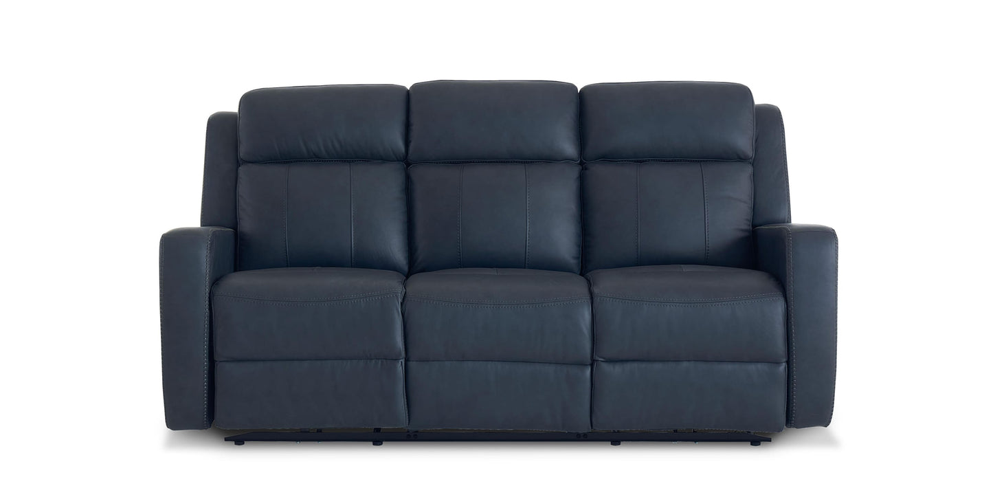 Norwood Leather Power Reclining Sofa Bassett