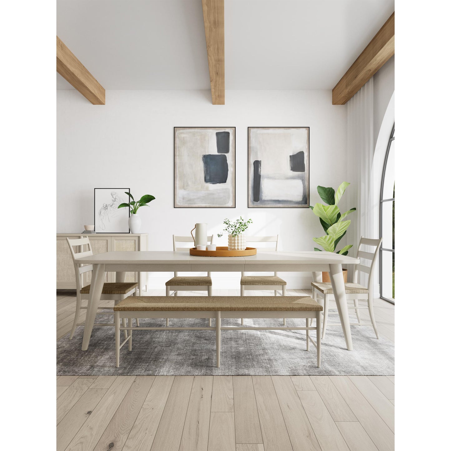 Laguna Rush Seat Dining Bench