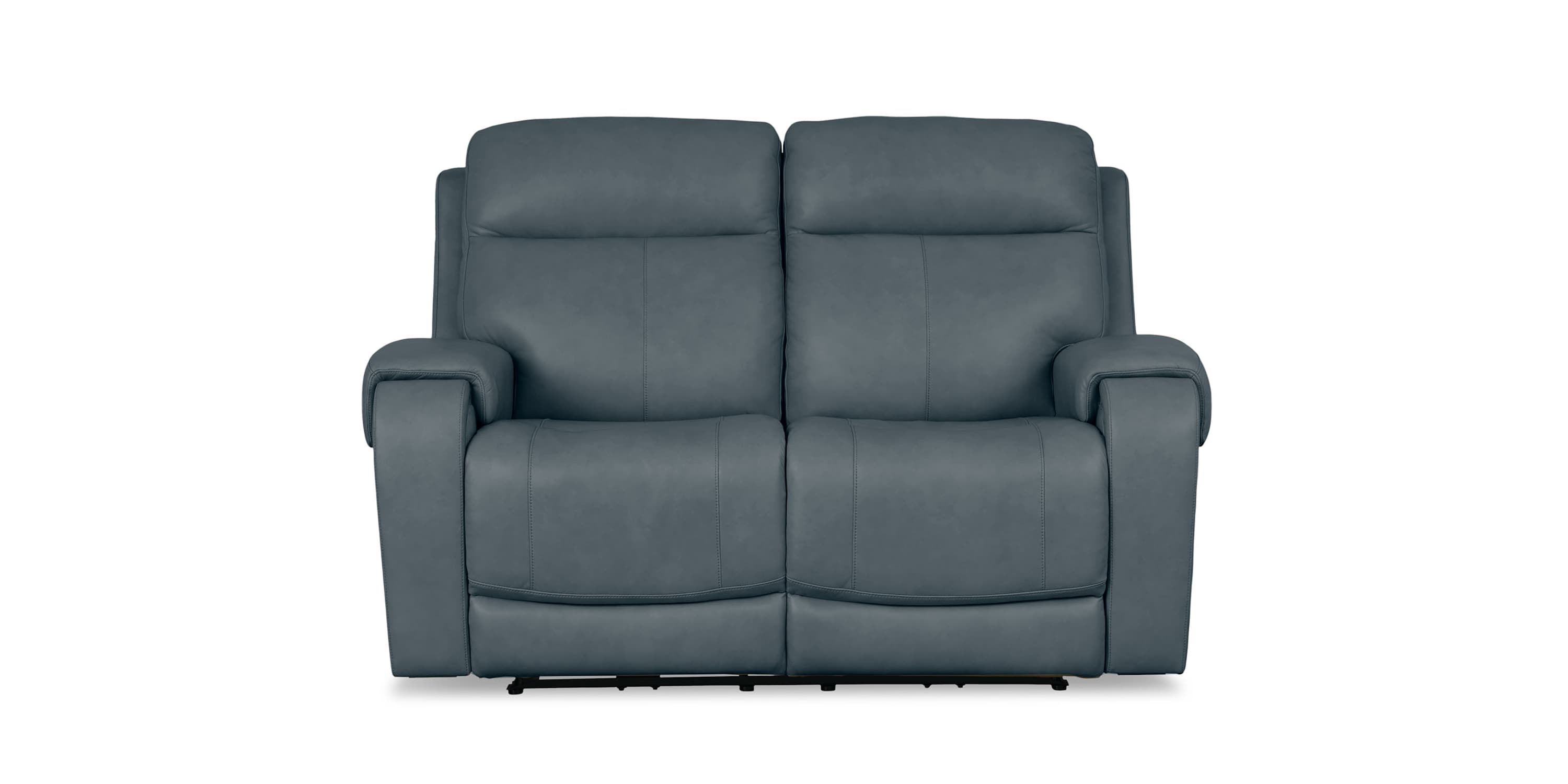 Avery Leather Power Reclining Loveseat Bassett