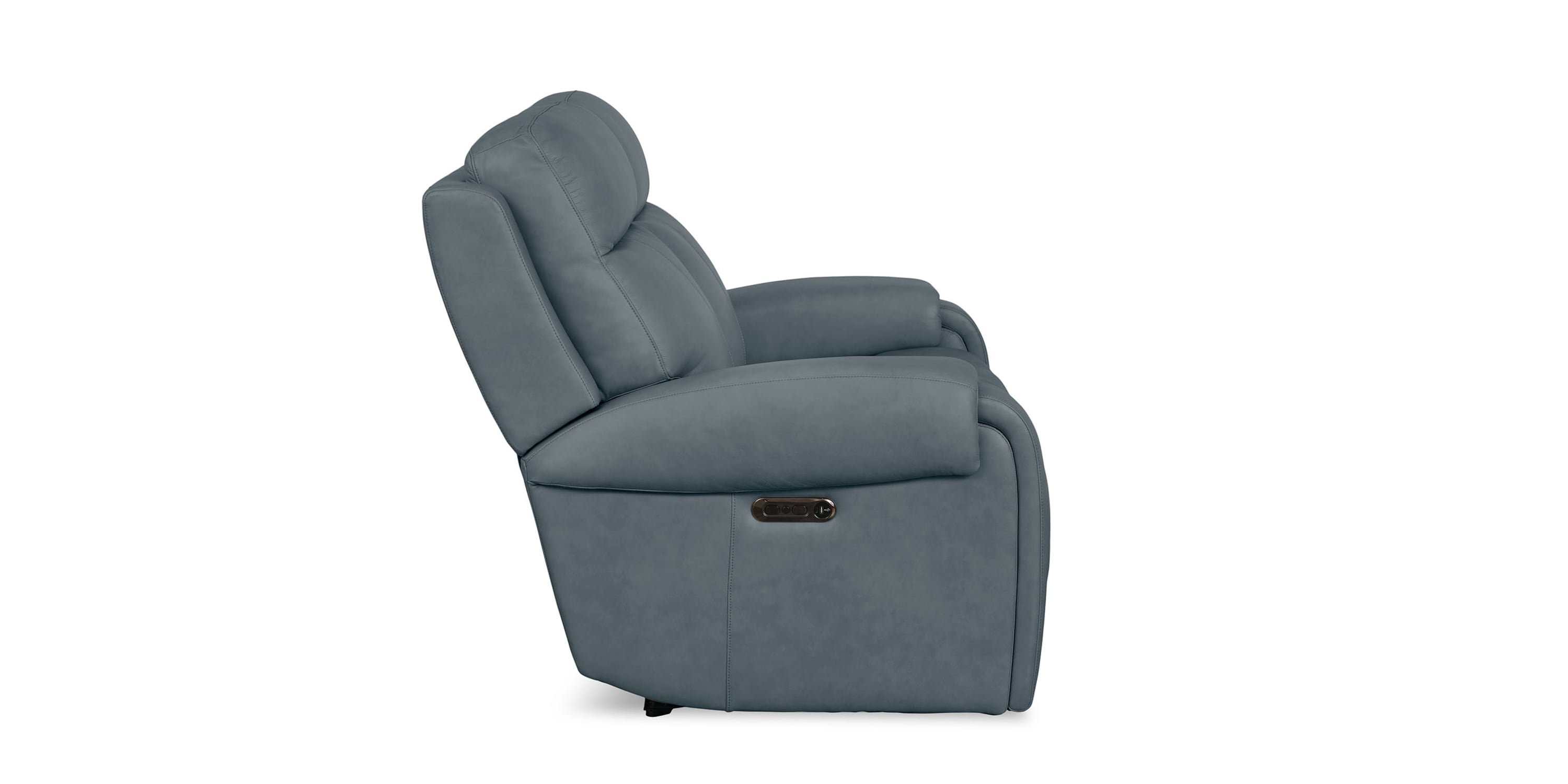 Avery Leather Power Reclining Loveseat Bassett