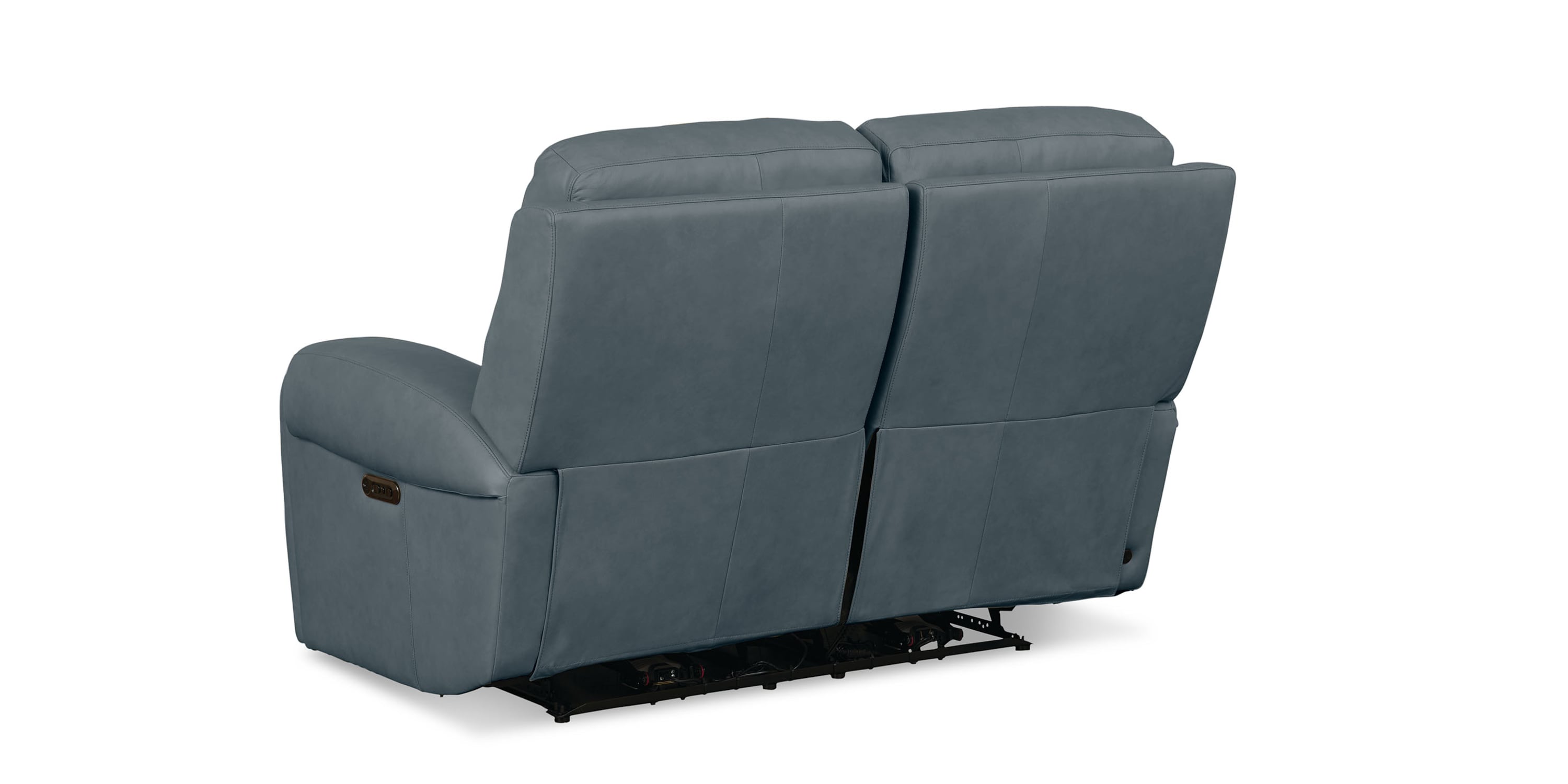 Avery Leather Power Reclining Loveseat Bassett