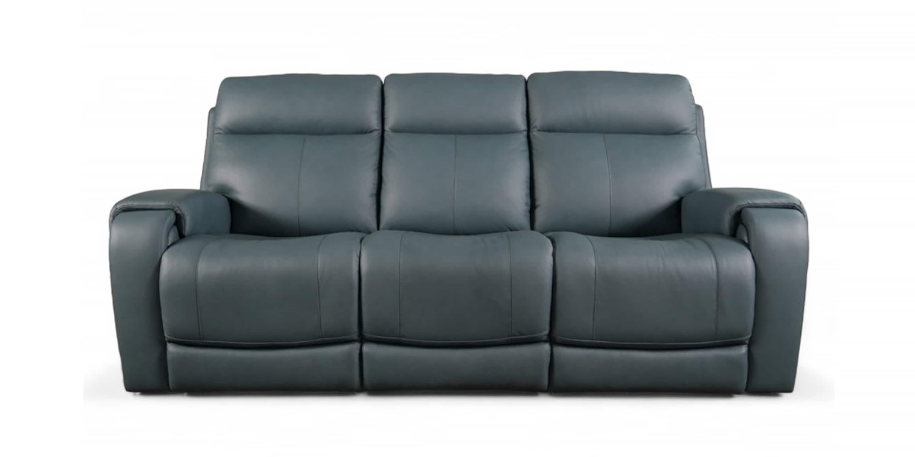 Avery Leather Power Reclining Sofa Bassett