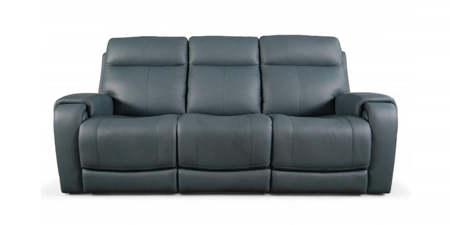 Avery Leather Power Reclining Sofa Bassett