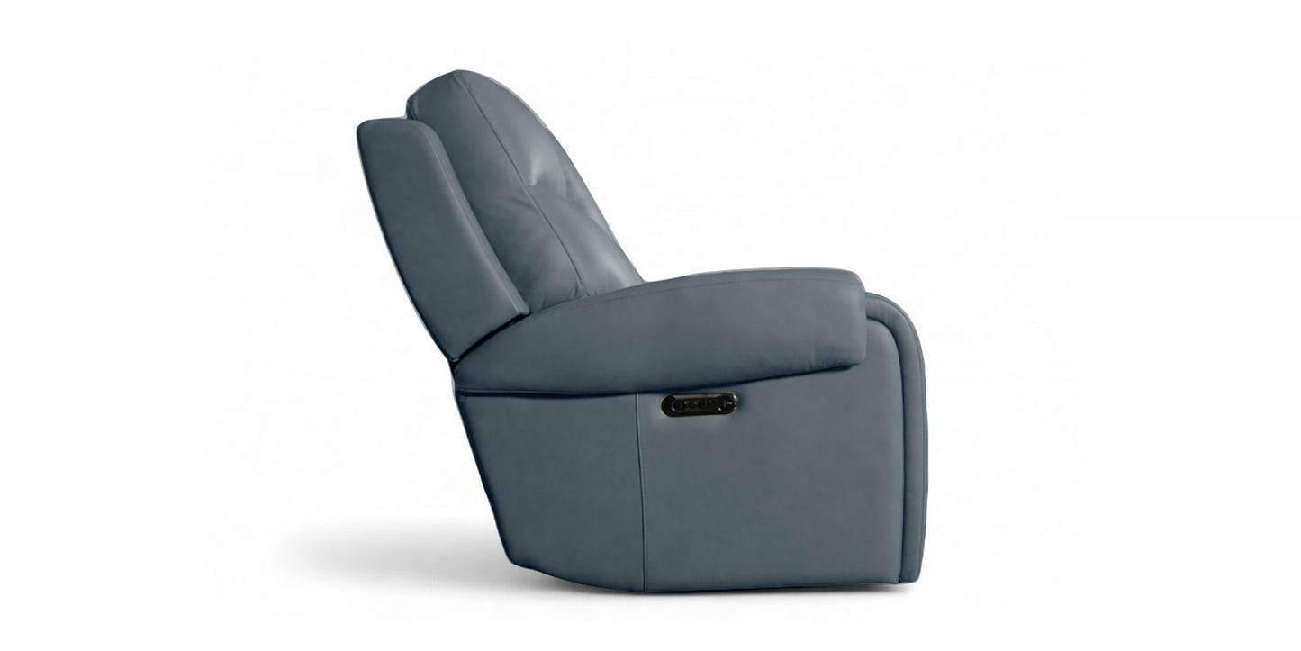 Avery Leather Power Reclining Sofa Bassett