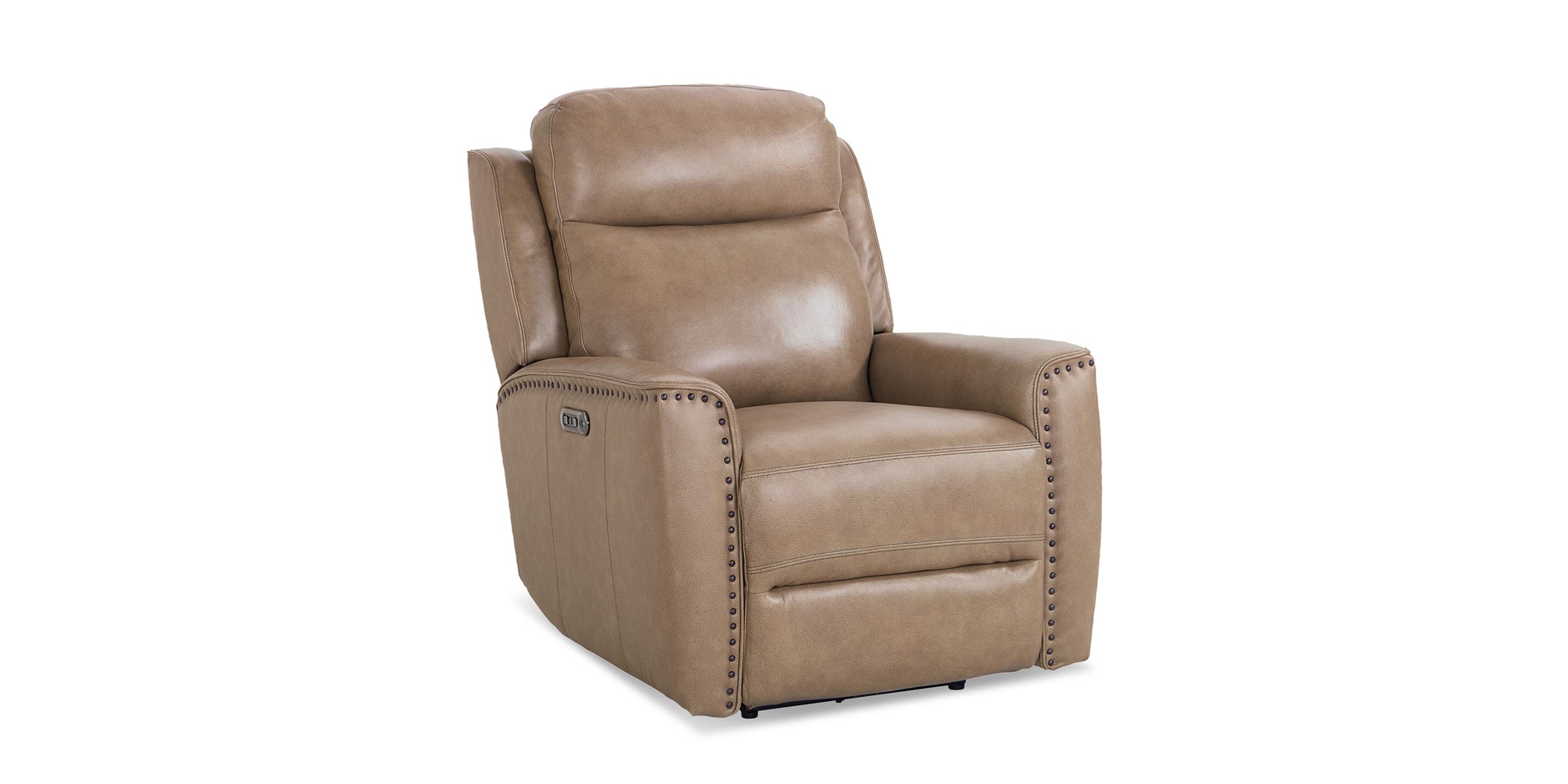 Douglas Leather Power Recliner Bassett