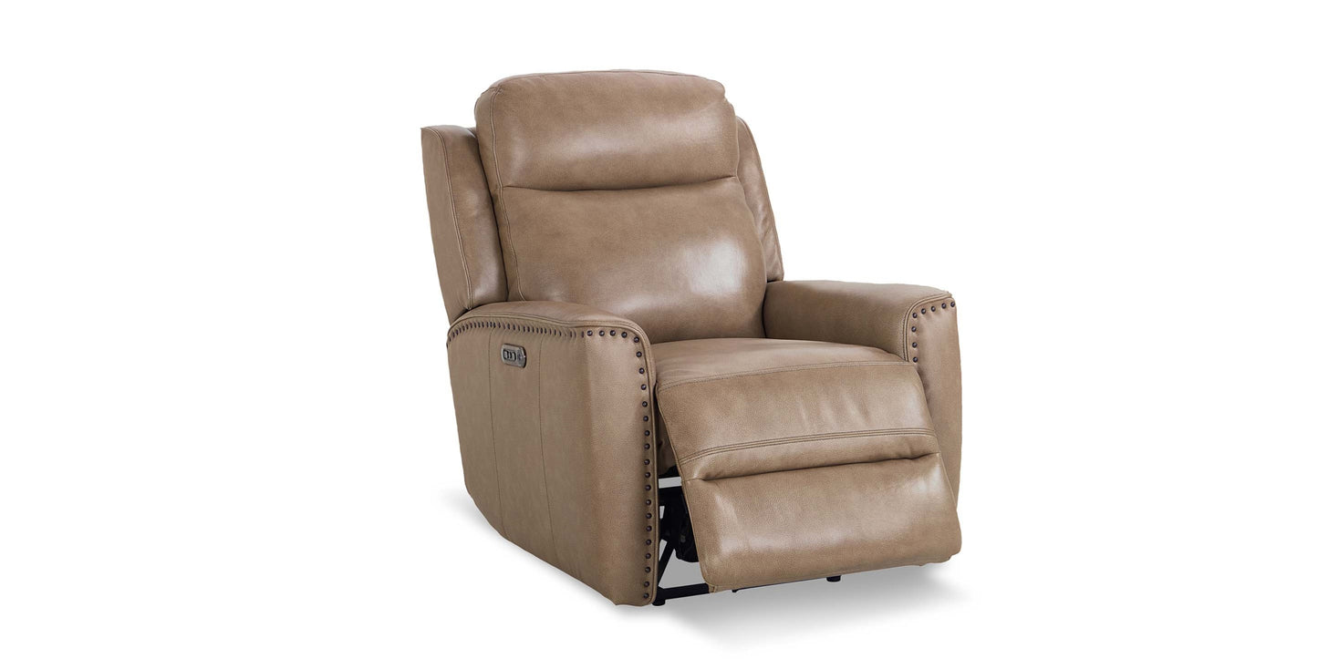 Douglas Leather Power Recliner Bassett