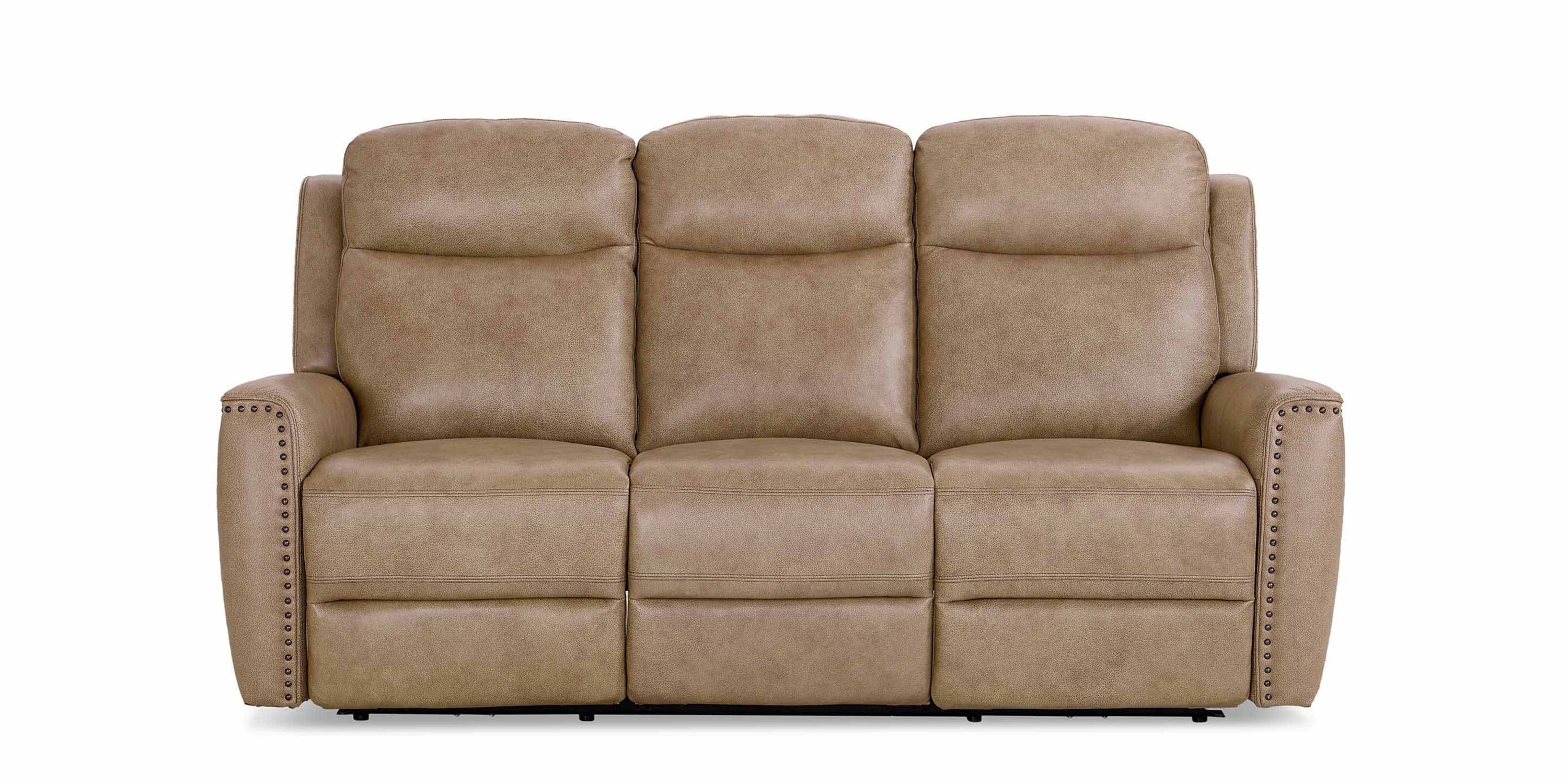 Douglas Leather Power Reclining Sofa Bassett